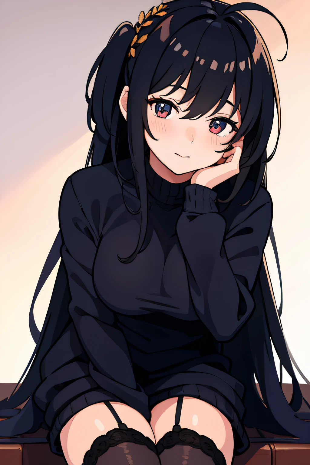 (((Best quality))), ((Ultra-detailed)), ((illustration)), ((Disheveled hair)), ((frilld)), (1 girl), (Solo),Sweaters