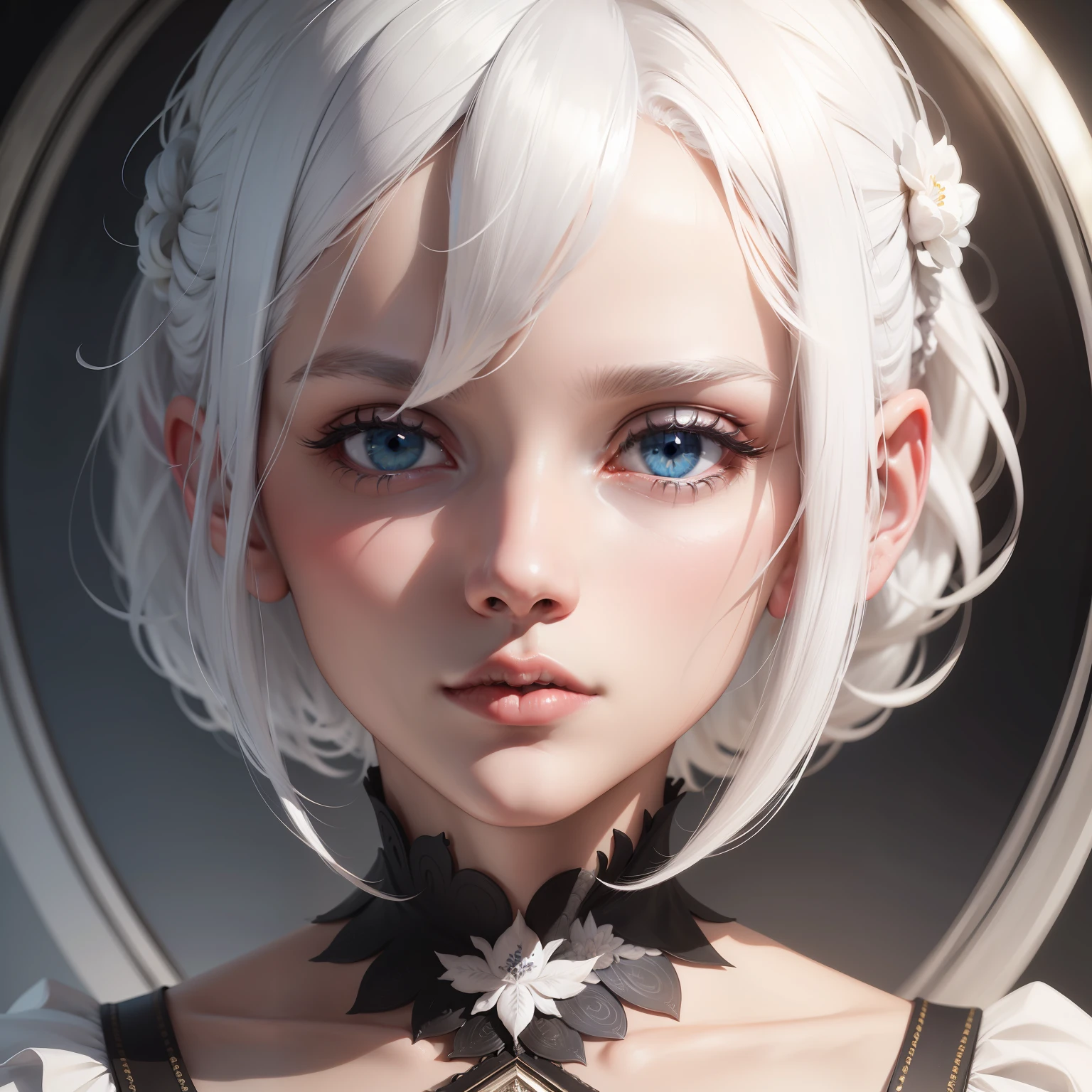 White hair, Surrealism, 8k, super detail