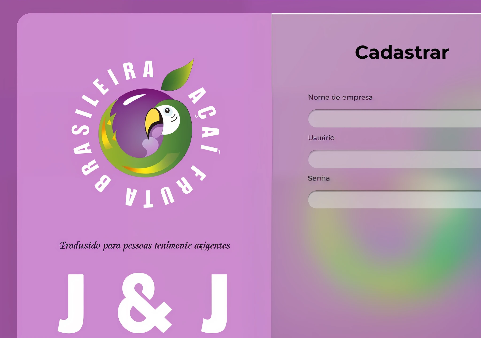adicione alguma imagem que combine embaixo da area de cadastro