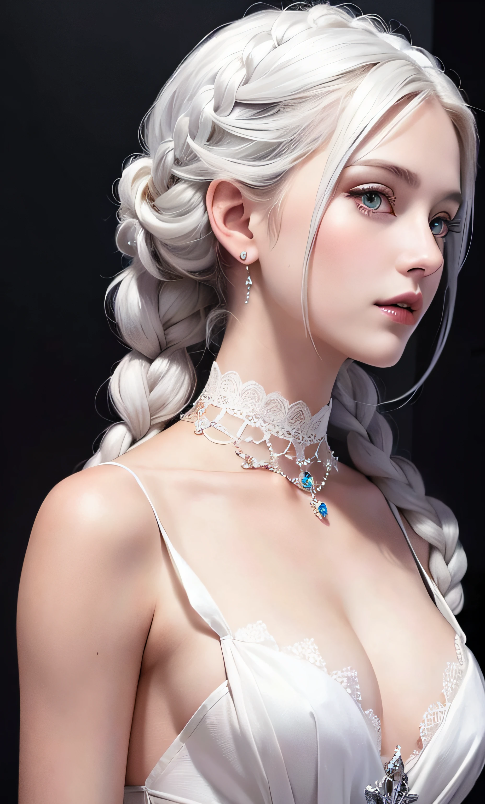 masterpiece, best quality, white hair, masterpiece, photorealistic, high resolution illustration, crown-braid, beautiful, disney princess, halloween,