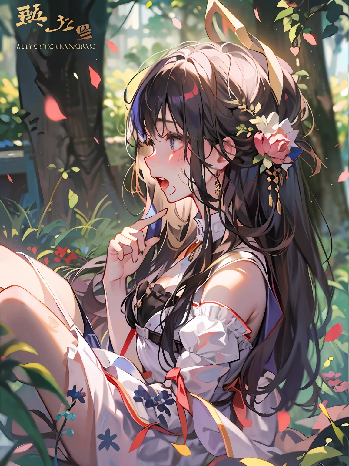 top-quality、masterpiece、超A high resolution、(Photorealsitic:1.4)、One girl yawning in the park、Panting face、A dark-haired、Functional、Bewitching、Dramatic Lighting、full body Esbian、maikurobikini、huge-breasted、Getting from behind、a park、Pubic hair shows through、all-fours、blushed face、Functional、Nasty