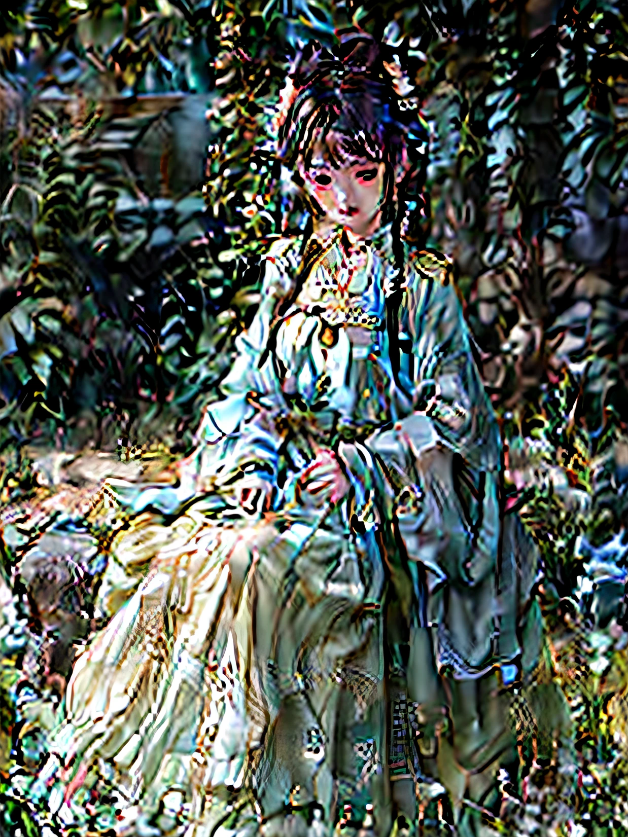 Ancient girl，fiction《After destroying the Heavenly Dao, I became the junior sister of my mortal opponent》of the heroine，Eccentric，The swordsmanship is very powerful，There are two little tugging in the hair，Immortal disciples，The picture quality is clear，4k，eye detailed，A masterpiece，quadratic element，clutching a sword，Looks tsundere，She looks cute and beautiful，The picture is clear，tmasterpiece