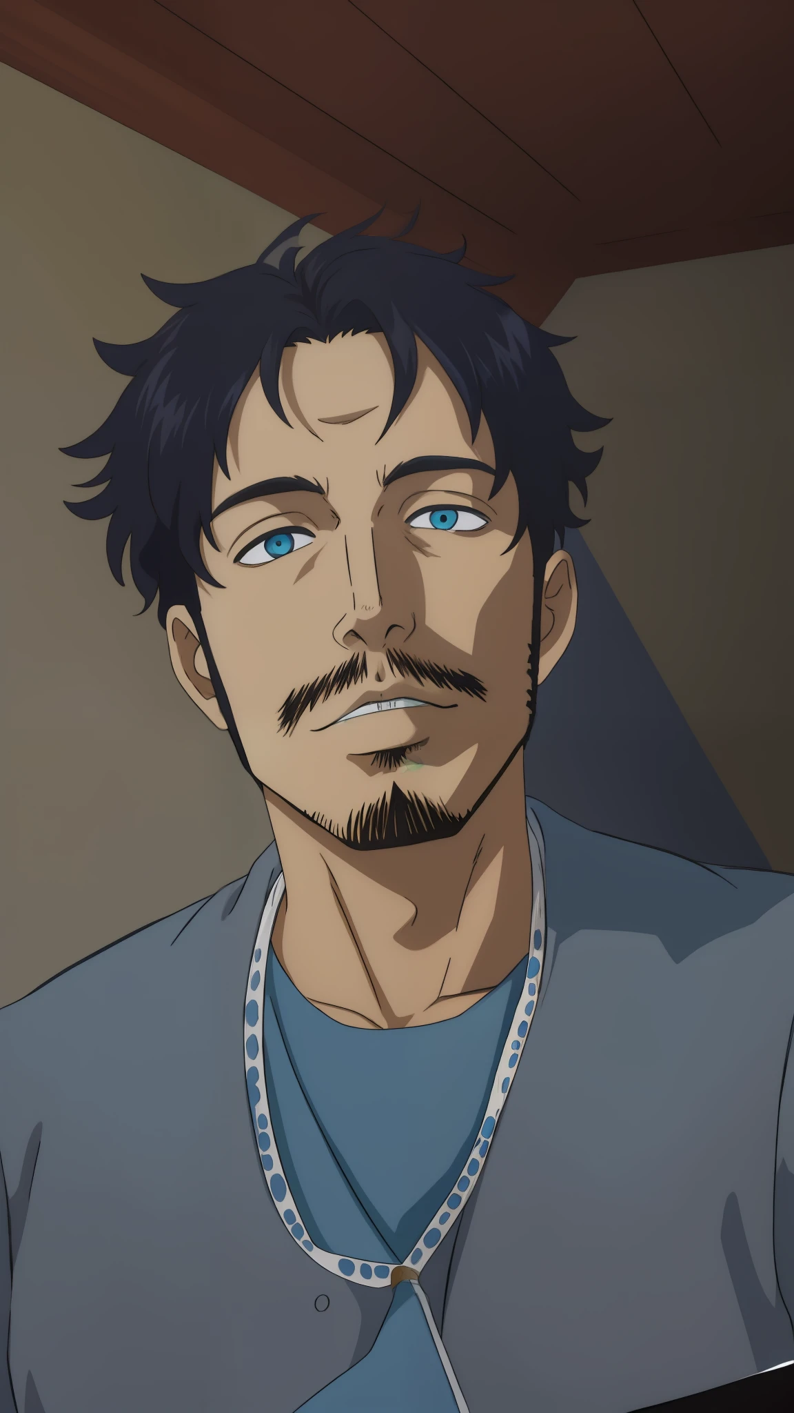 Musculoso, melhor qualidade, 1 masculino, jovem, cara alto e musculoso, bonito, barba, terno, jaqueta azul marinho, floresta, sorrir, ao ar livre, outono, luz solar, brilho do sol