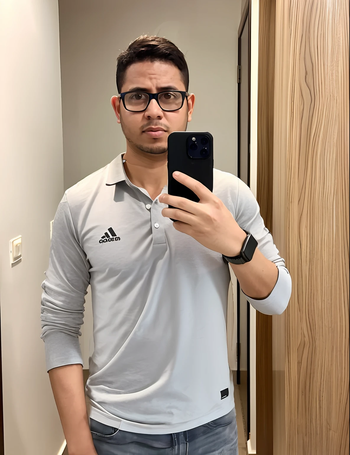 "Estampa de camisa manga longa preta"