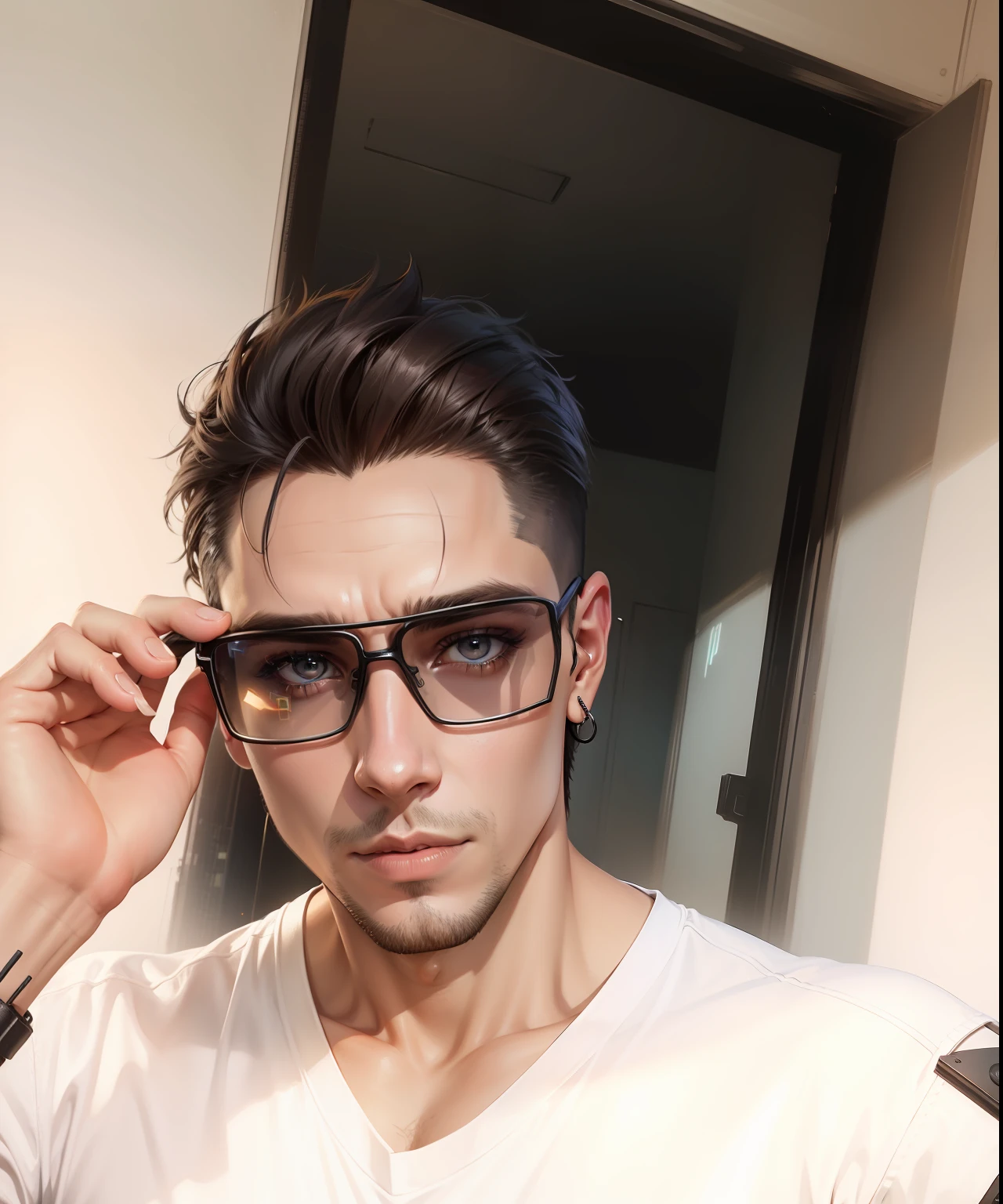 Change background cyberpunk handsome boy, realistic face,8k , ultra realistic