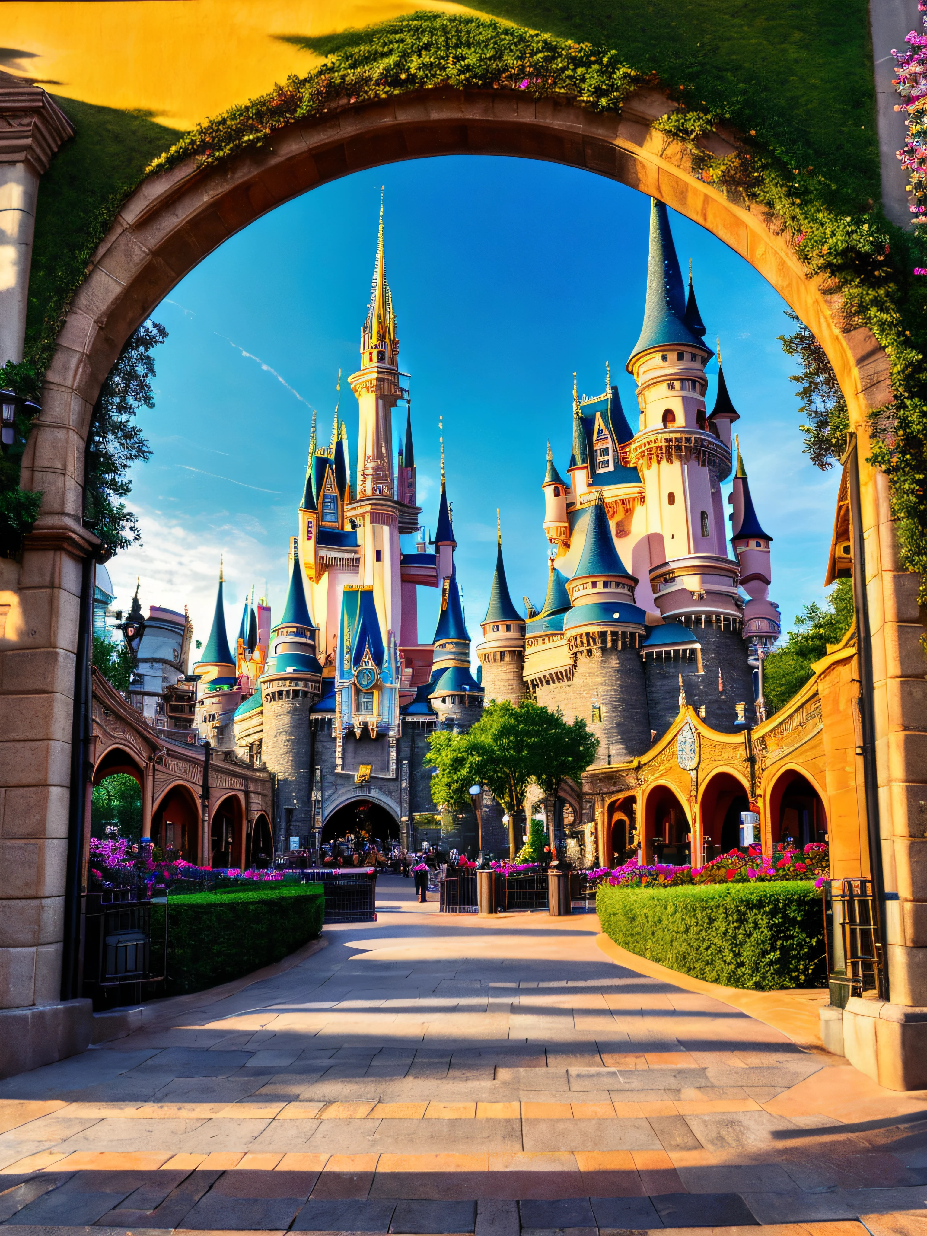 fotografia premiada do Parque Disney, Orlando, Estados Unidos. Disney, ENTRADA, fotografia, obra-prima, (cores vibrantes), (detalhes intrincados:0.9), cinematic portrayal, (HDR, hiperdetalhado:1.2), ( hiper-realismo, luz quente), (detalhes intrincados:0.9), (HDR, hiperdetalhado:1.2), (hiper-realismo, luz quente) lighting dramatic, cores intensas