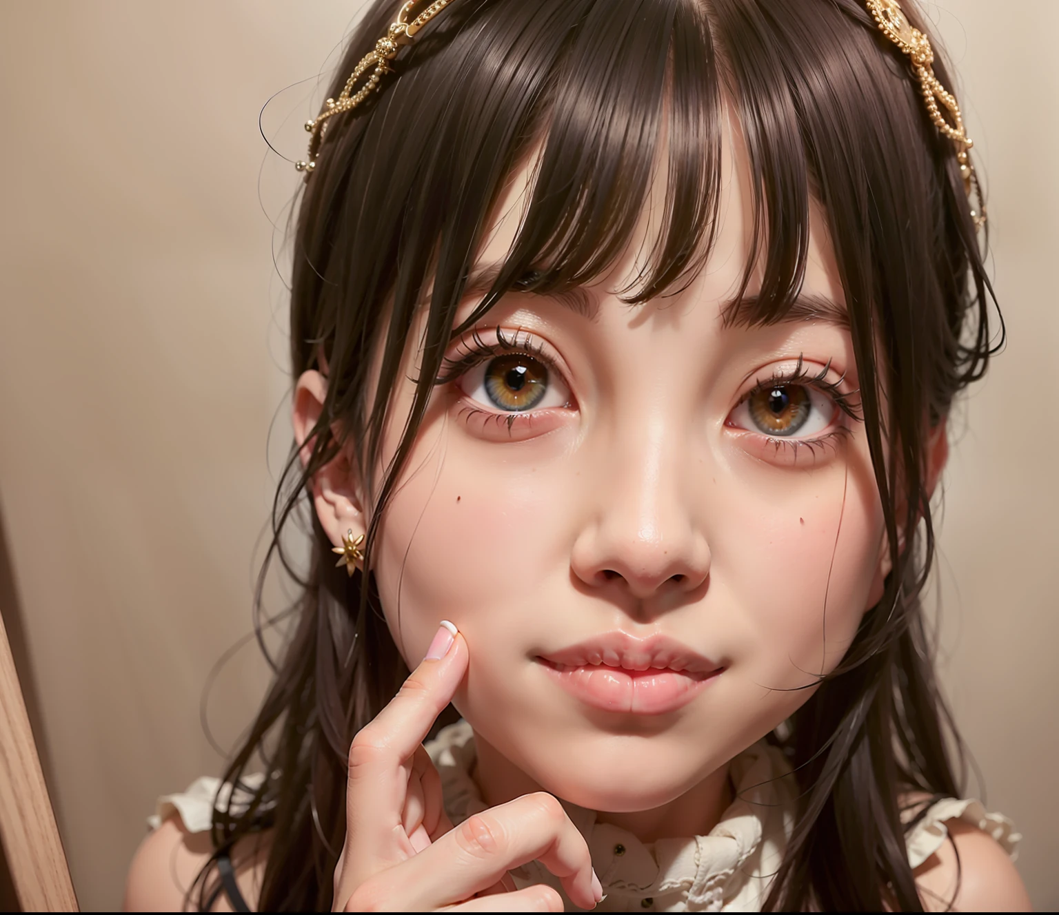 There is a woman taking a picture in the mirror, chiho, Larisa Manobal, ulzzangs, 奈良美智, cute - fine - face, shikamimi, clear cute face, narumi kakinouchi, tzuyu from twice, park ji-min, wan adorable korean face,full bodyesbian,Provocative