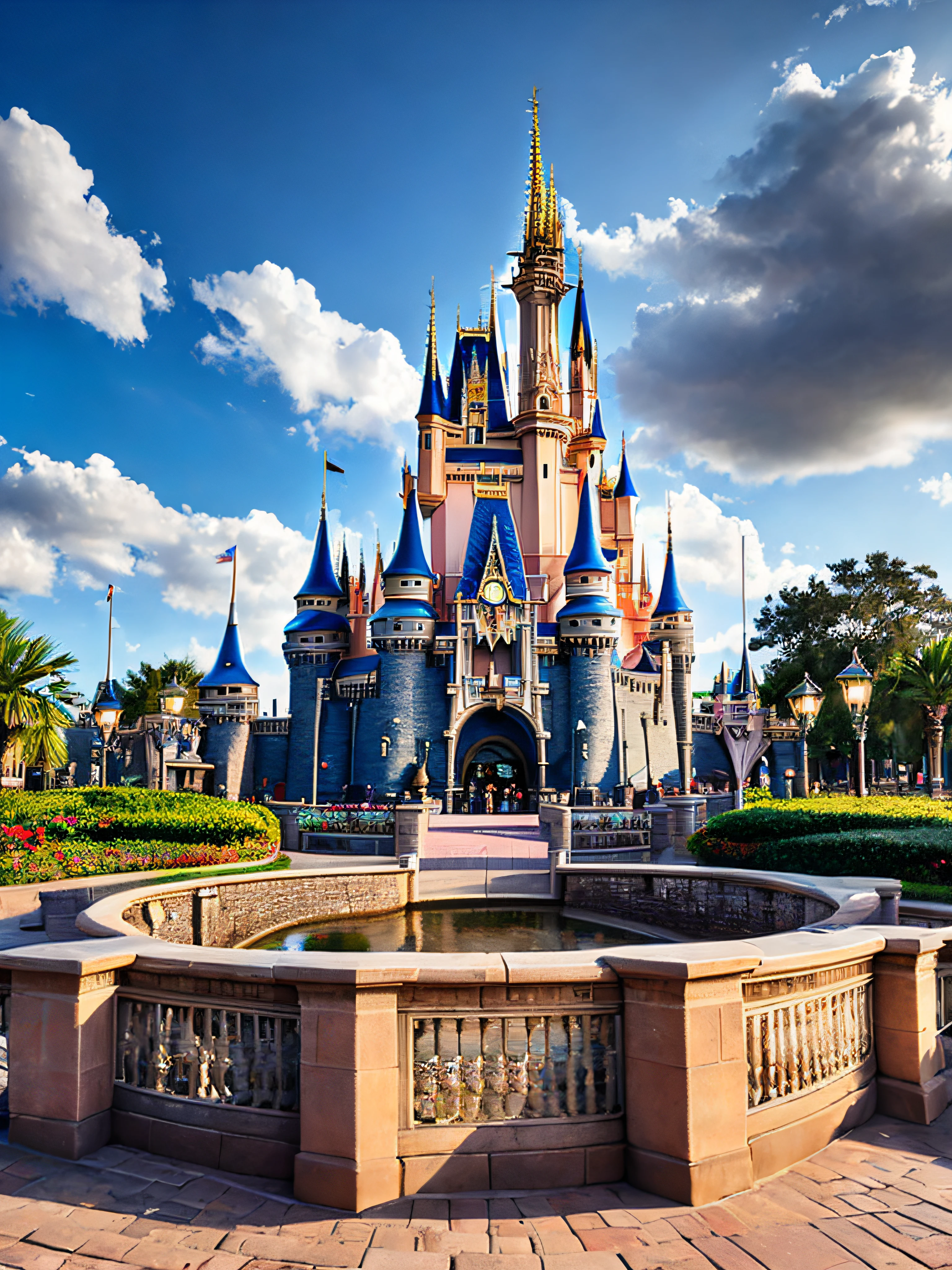 fotografia premiada do Parque Disney, Orlando, Estados Unidos. castelo da Disney, ENTRADA, fotografia do castelo da disney, (cores vibrantes), (detalhes intrincados:0.9), cinematic portrayal, (HDR, hiperdetalhado:1.2), ( hiper-realismo, luz quente), (detalhes intrincados:0.9), (HDR, hiperdetalhado:1.2), (hiper-realismo, luz quente) lighting dramatic, cores intensas