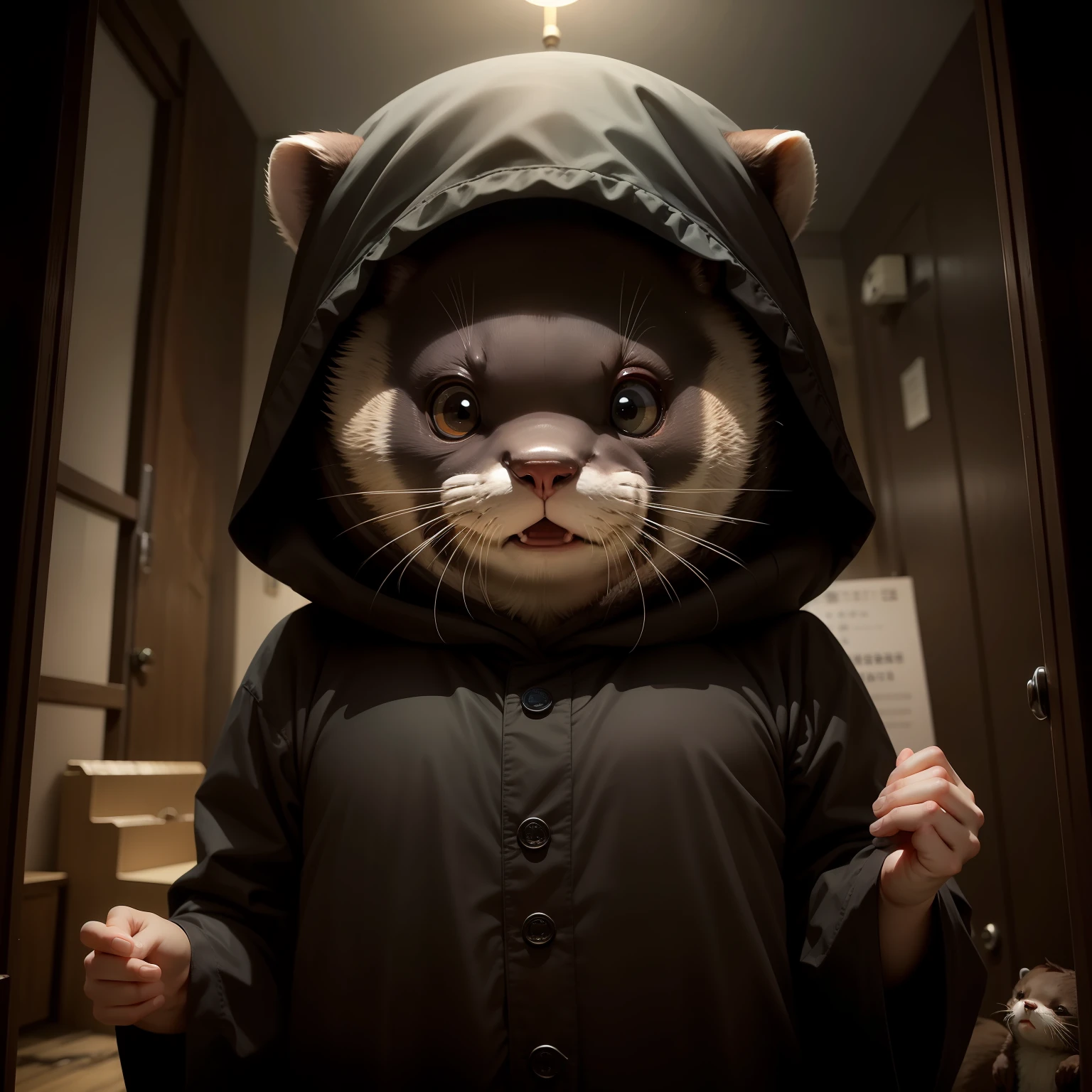 haunted house。Very cute otter。horor