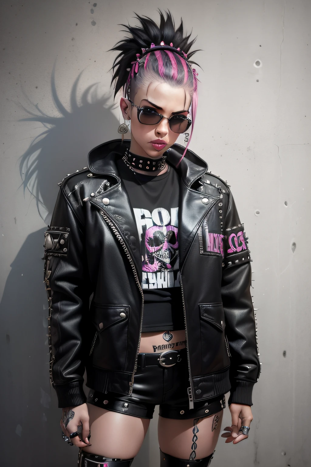 (punk style:1.5, punk fashion, punk aesthetics, punk rock, punk attitude)