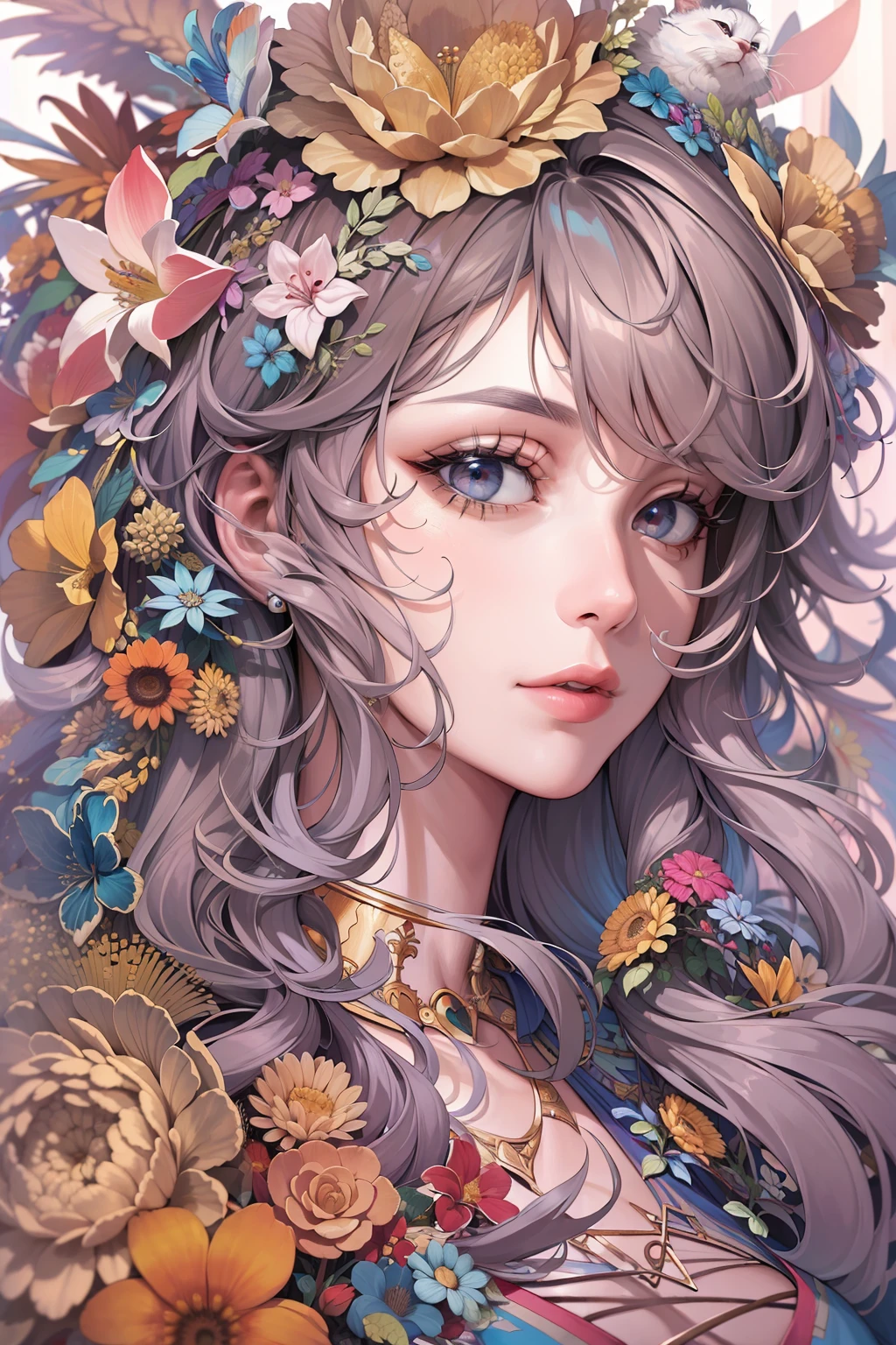 (Masterpiece, Best Quality, Highres:1.4), Detailed, Intricate Details, 4K,
color splashes, line art, art, fibonacci,
