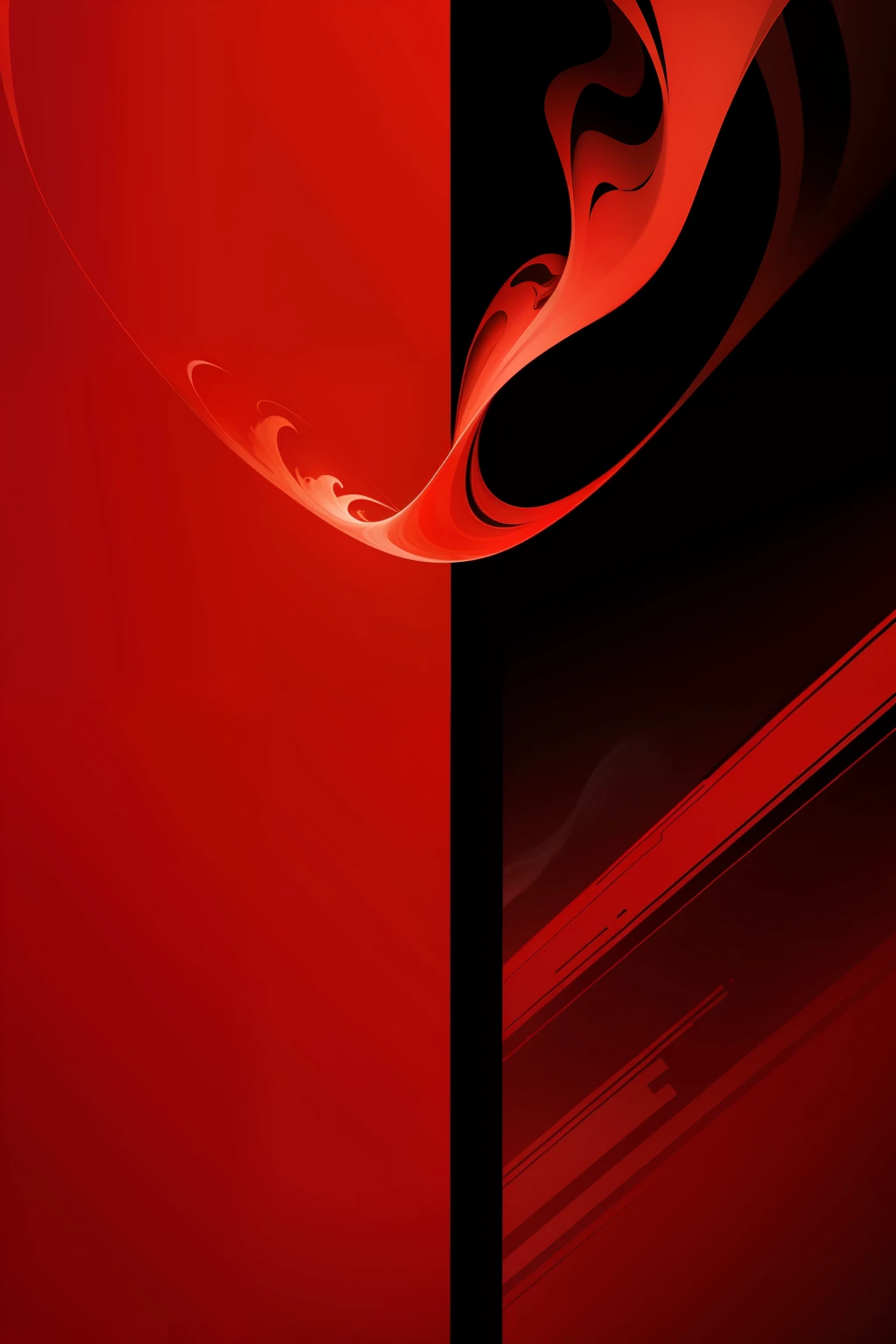 hd phone wallpaper，All red，smoke effect，