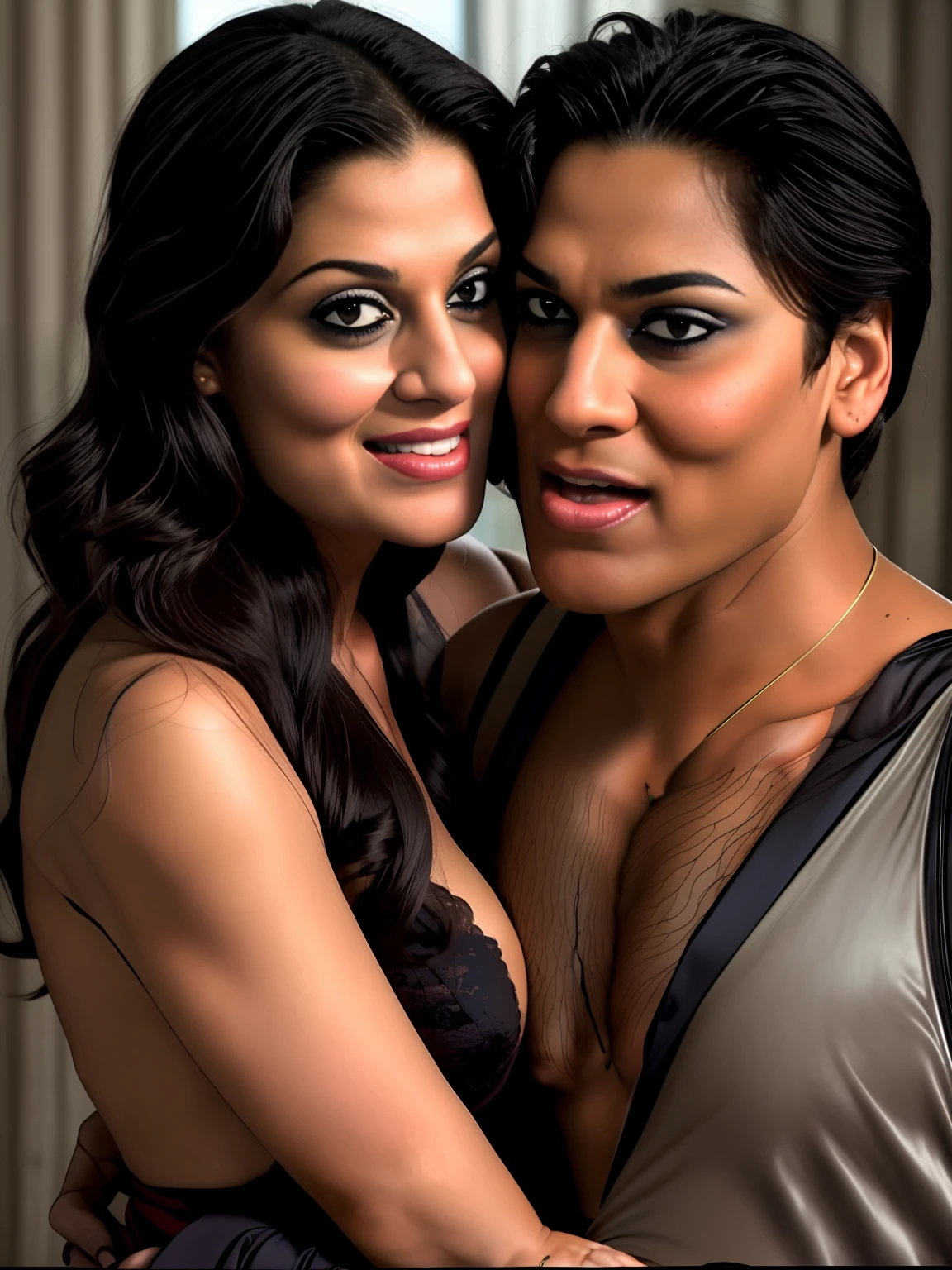 they are both looking at the camera and smiling, high res, movie promotional image, still from a terence malik film, 2d movie still, intense smoldering, movie film still, film promotional still, wonderful scene, film still from the movie, still shot from movie, award winning movie still, an film still, still from the movie, movie filmstill