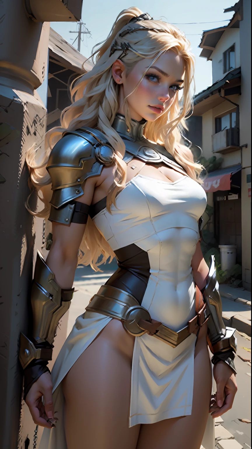 Linda mulher corpo definido detalhado usando cosplay Thor, seios pequenos