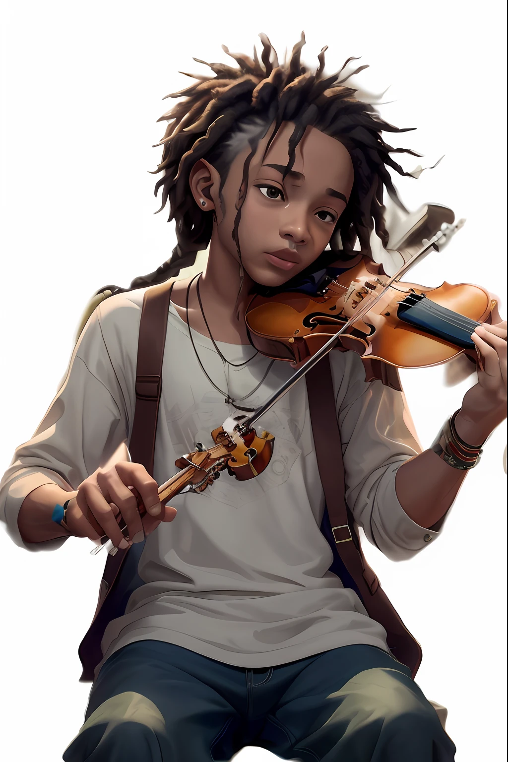At Melody High School, Finn was an anomaly. Most of the students there were passionate about rock music and saw Finn's classical style as old-fashioned. A group of boys led by Rex, the lead guitarist of the school band, started picking on Finn, belittling him for his love for classical music.