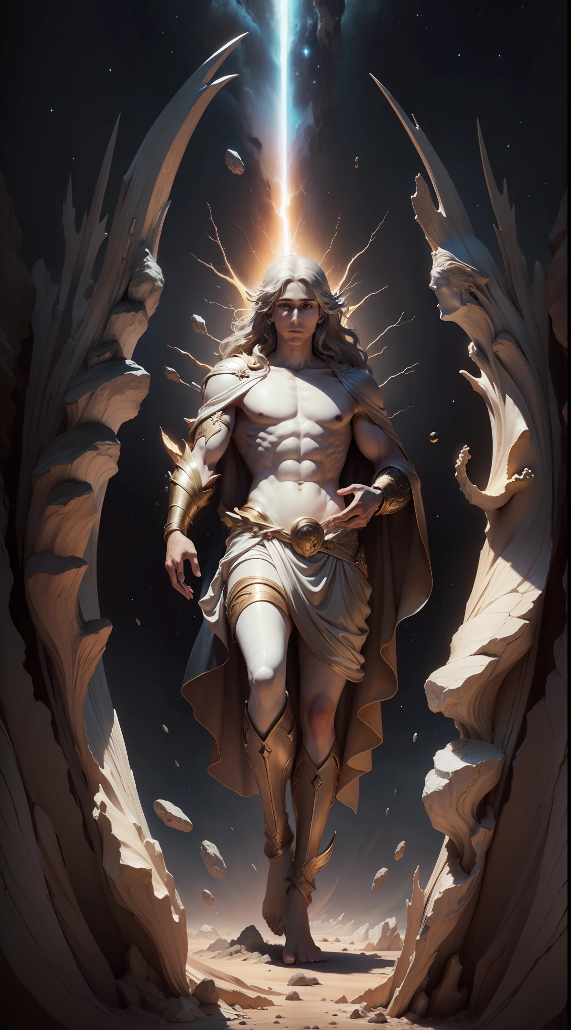 genesis, biblical scene of the creation of the universe, the creation of the heavens and the earth by God