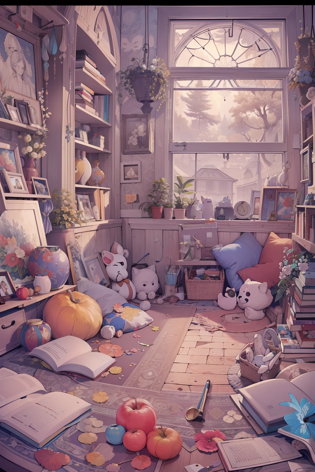 (Masterpiece, Best Quality, Highres:1.4), Detailed, Intricate Details, 4K,
color splashes, line art, art, fibonacci,