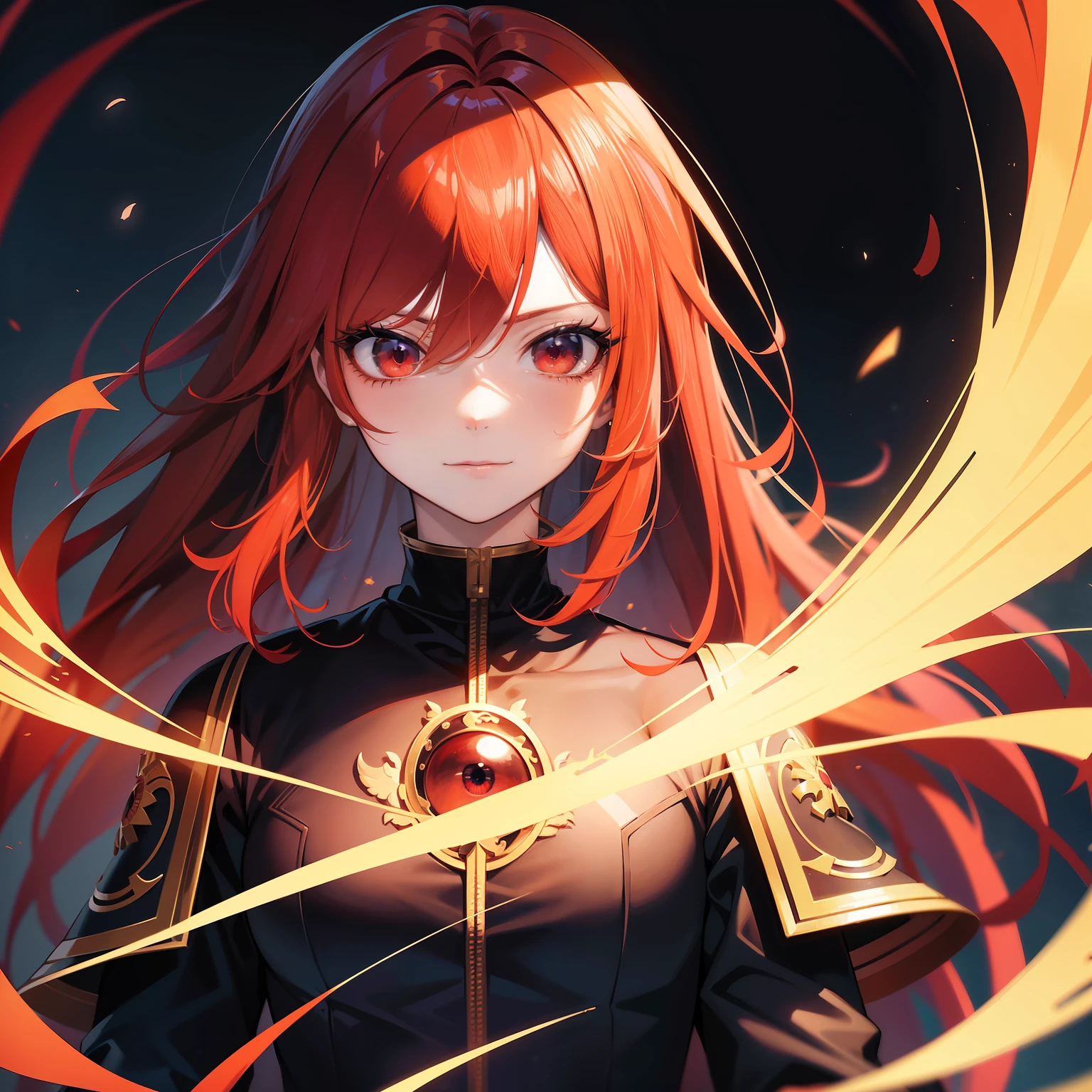 top-quality、超A high resolution、ultra-detailliert、An ultra-high picture quality、Anime Art、coliseum、slaughter、Fallen Angel、Anime Art Man、Super Detailed Men、Medium hair、Red-haired、Red eye、Issued Eyes、Murderous background、Madness、Scare