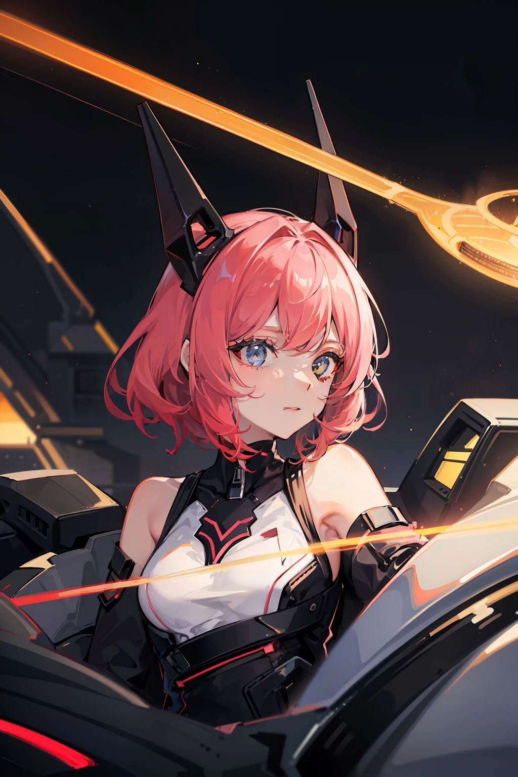 (nvinkpunk: 1.2) (snthwve style: 0.8) Corvette, light wave, sunset, complex and elaborate design