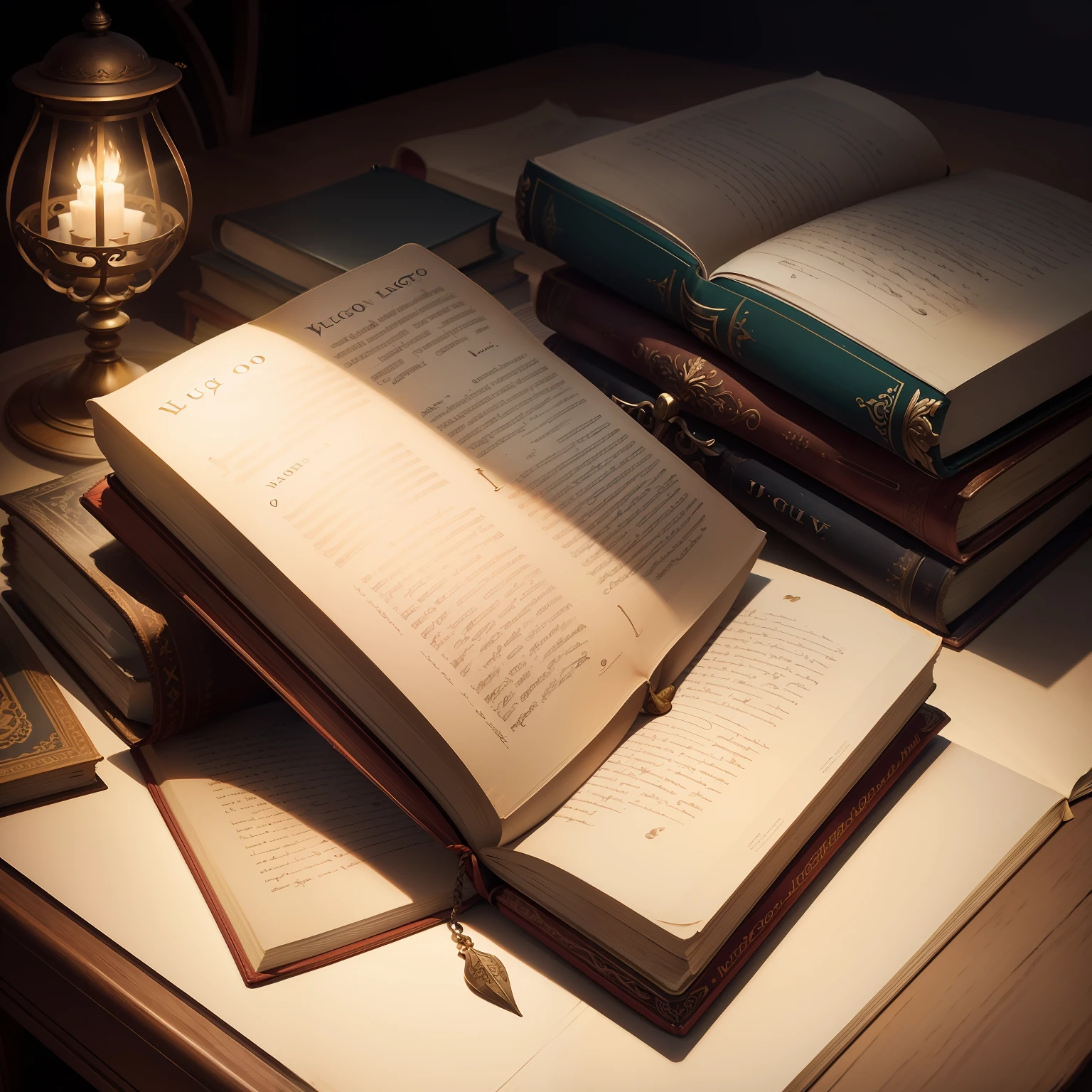 Lugo، an old book that comes out of the light، Victor.