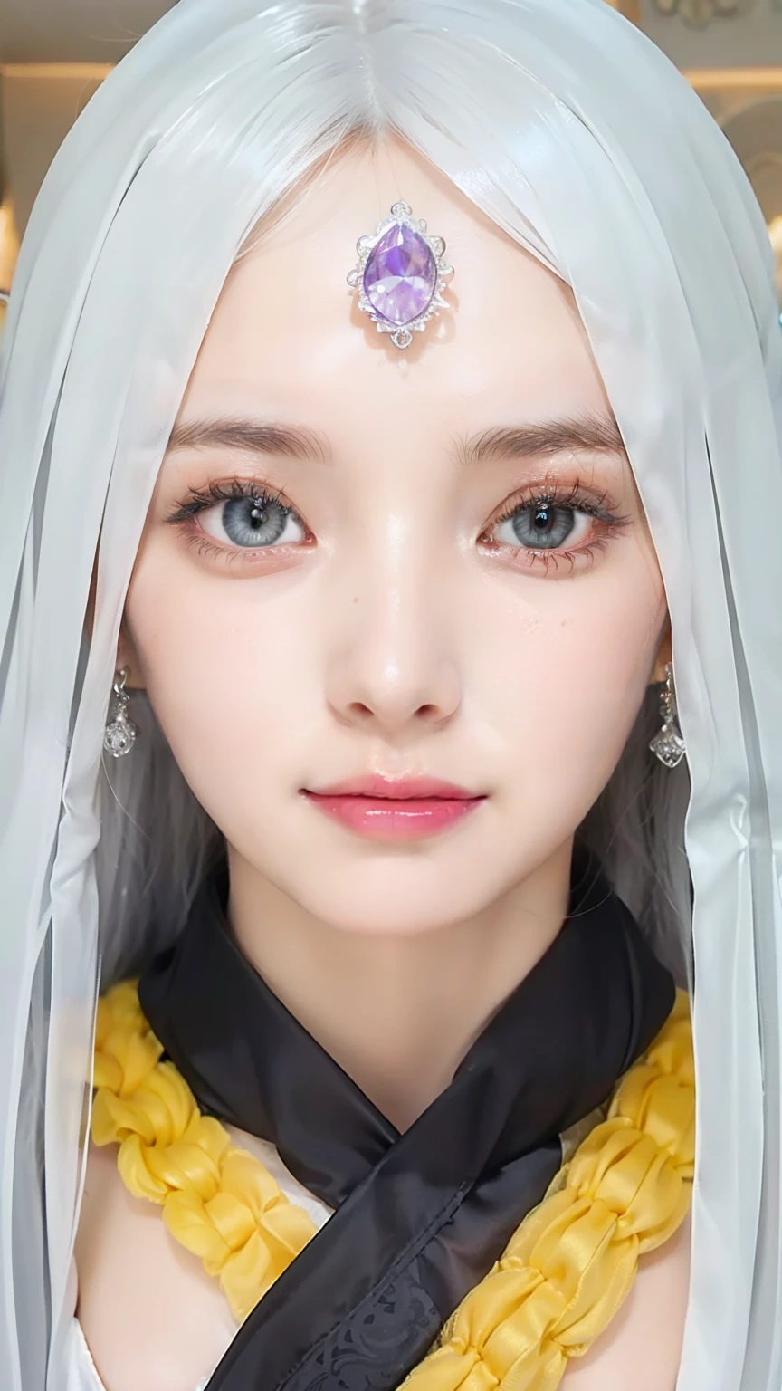 Nikon Z 85mm, ((best quality)) ((masterpiece)), intricate details, sharp focus, professional, photorealistic, real life, ultra realistic, photorealism,SILHOUETTE light,finely detail,best quality,extremely detailed CG unity 8k wallpaper,perfect artwork,upper body, shiny hair, glowing eyes, lustrous skin, realistic, perfect female figure, narrow waist, looking at viewer,lace,seductive posture, sexy pose, an extremely delicate and beautiful,best quality, beautiful detailed girl, beautiful detailed eyes,light on face,cinematic lighting,see-through,White pajamas, transparent material, revealing buttocks,a realistic representation of the face,  (intricate details, makeup, (detailed beautiful delicate face, detailed beautiful delicate eyes, a face of perfect proportion, high detailed skin, detailed skin, best ratio four finger and one thumb, arms under breast, medium large breasts, smooth midriff, skiny and thin,fashion, solo ,(young), face highlight, upper body, detailed face, white skin, silver hair, ponytail, braid hair,big eyes, silk robe, (hollow pattern, silk), earrings, slim body, luxury room, professional lighting, tear robe,1 girl,Coiling hair
