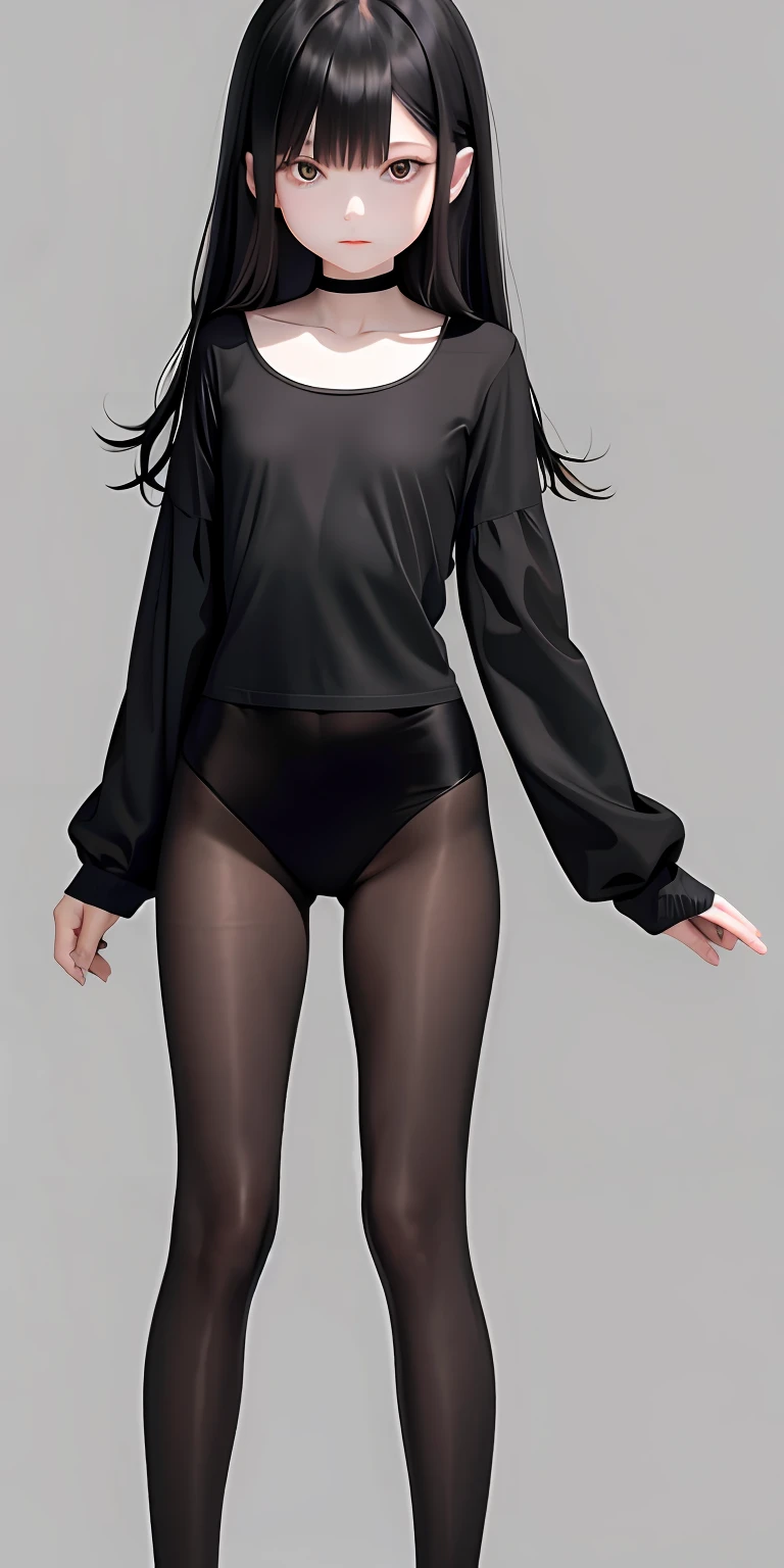 Black silk tights，slenderlegs，full bodyesbian