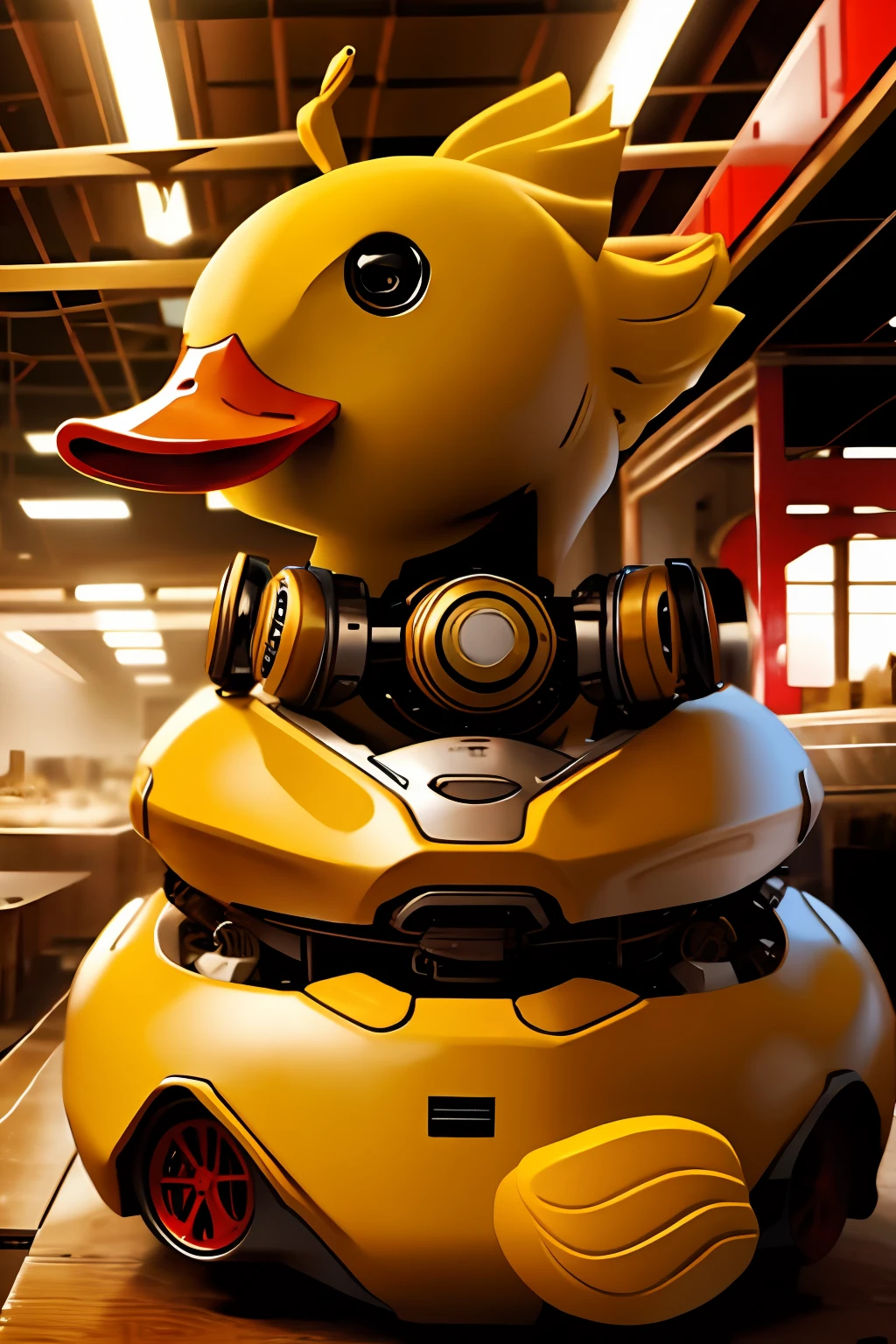 A mechanical duck