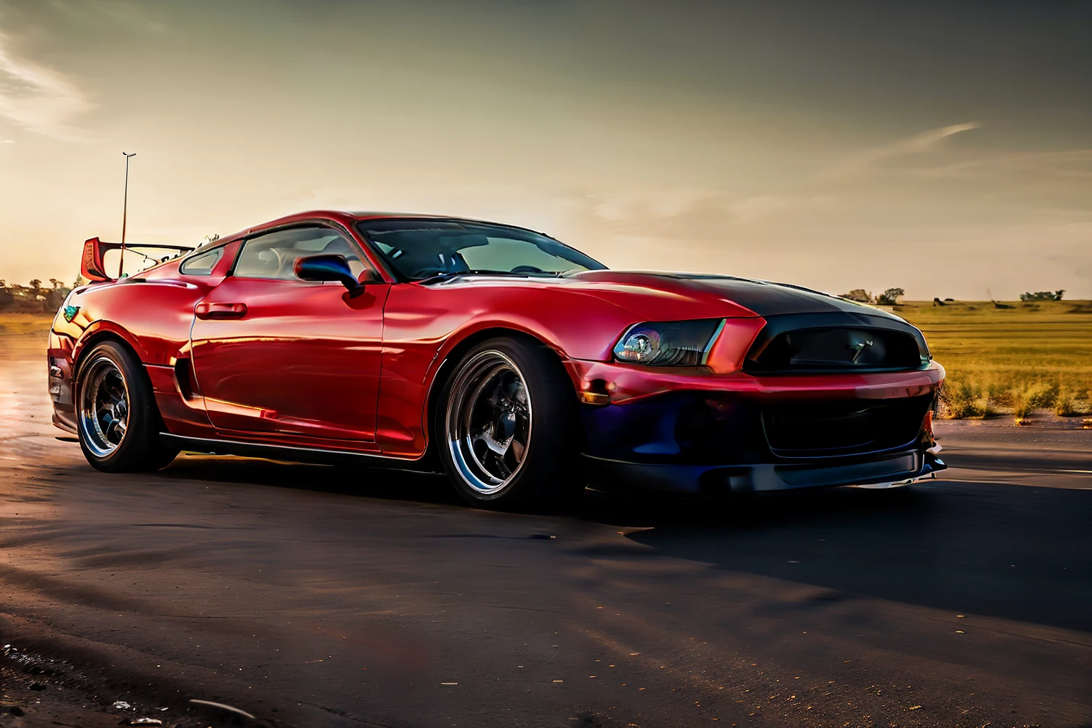"Imagine a scenario where muscle cars ,(Mustang)dominam as estradas em alta velocidade. Cars are true motorized beasts, com motores potentes e designs agressivos. Every muscle car is an automotive masterpiece, com carrocerias esculpidas e cores vibrantes.
The details are impressive: From towering front grilles to noisy exhaust outlets and sturdy wheels. Each car is customizable, allowing the addition of sports accessories and chrome finishes, enhancing its charm and unique style.
The setting is a decaying city, where the streets are filled with smoke and dust. The landscape is arid and hostile, with abandoned buildings and wreckage of old cars. Os muscle cars deslizam pelas ruas, showing its potency while leaving a trail of dust in the air.
Neste mundo de muscle cars, The thrill of speed and the adrenaline of racing blend with the nostalgic atmosphere of classic cars, Creating a unique and exciting experience on the roads."