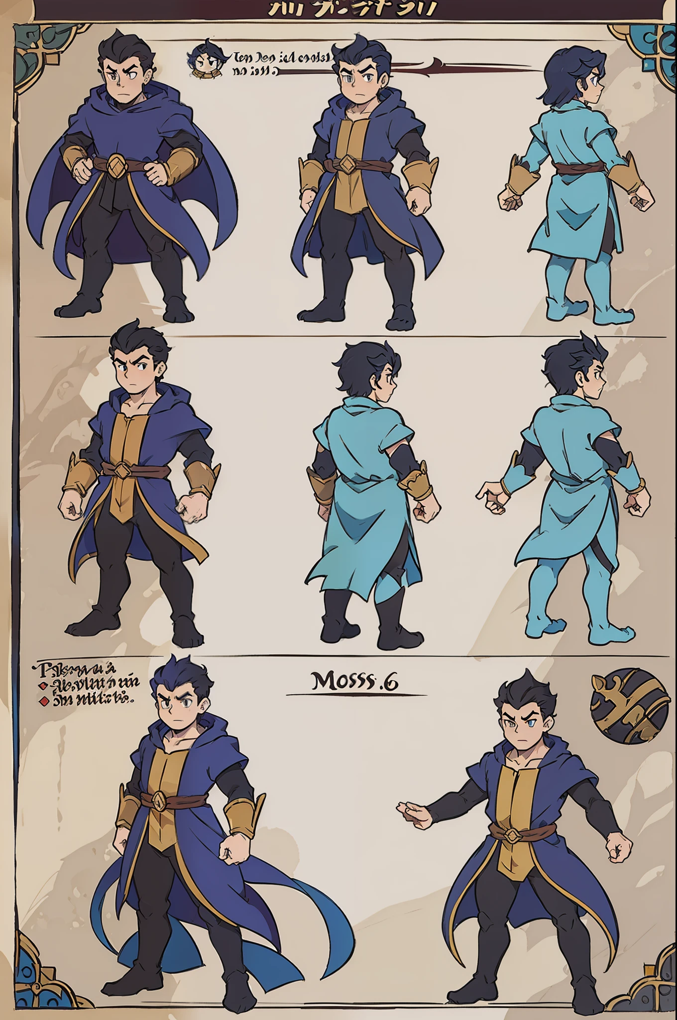 fantasy monster, by bestiary_style, masterpiece, best quality, minimalist, turnaround sheet, character chart, reference sheet, multiple poses, character turnaround sheet