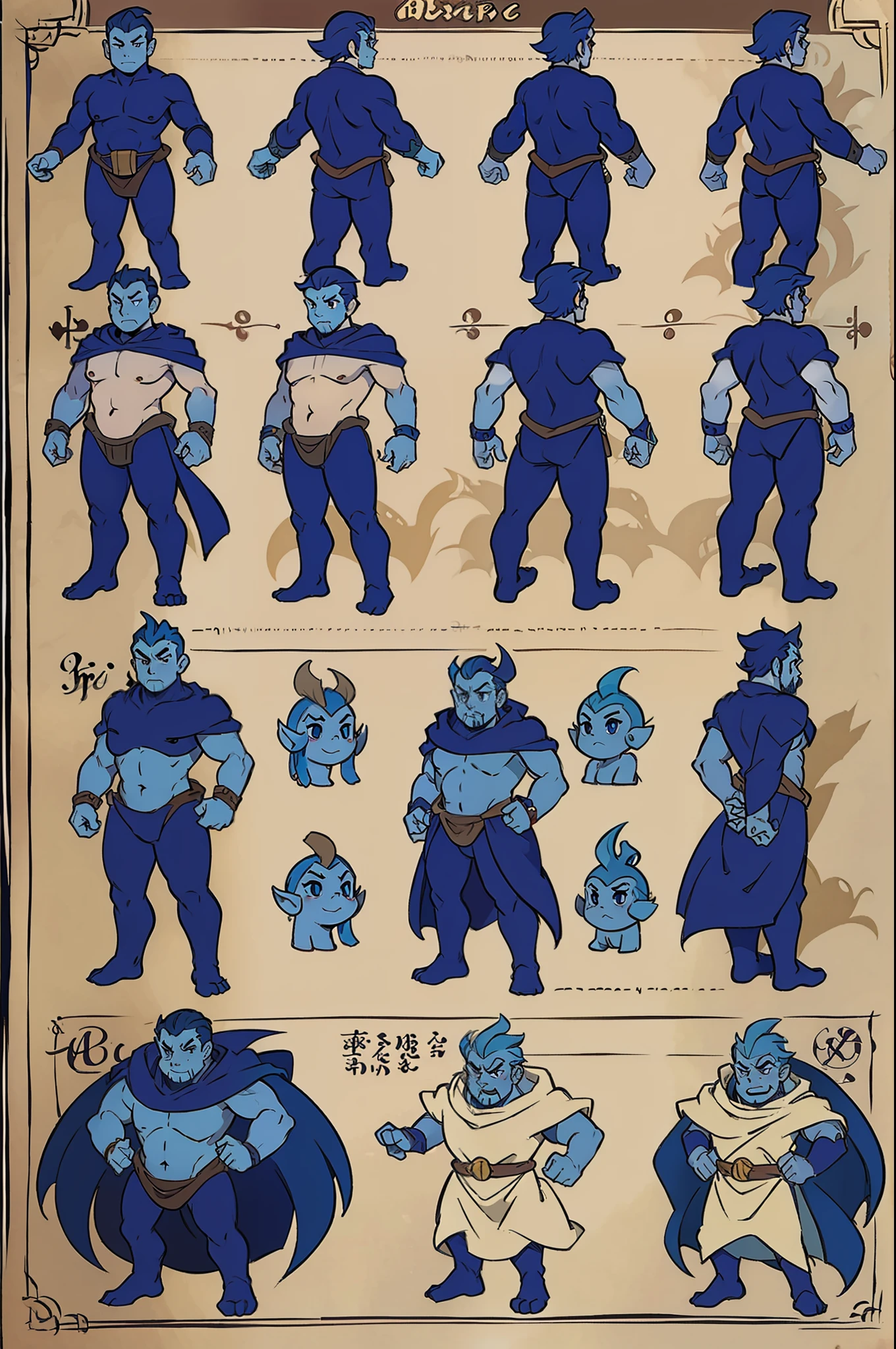 fantasy monster, by bestiary_style, masterpiece, best quality, minimalist, turnaround sheet, character chart, reference sheet, multiple poses, character turnaround sheet