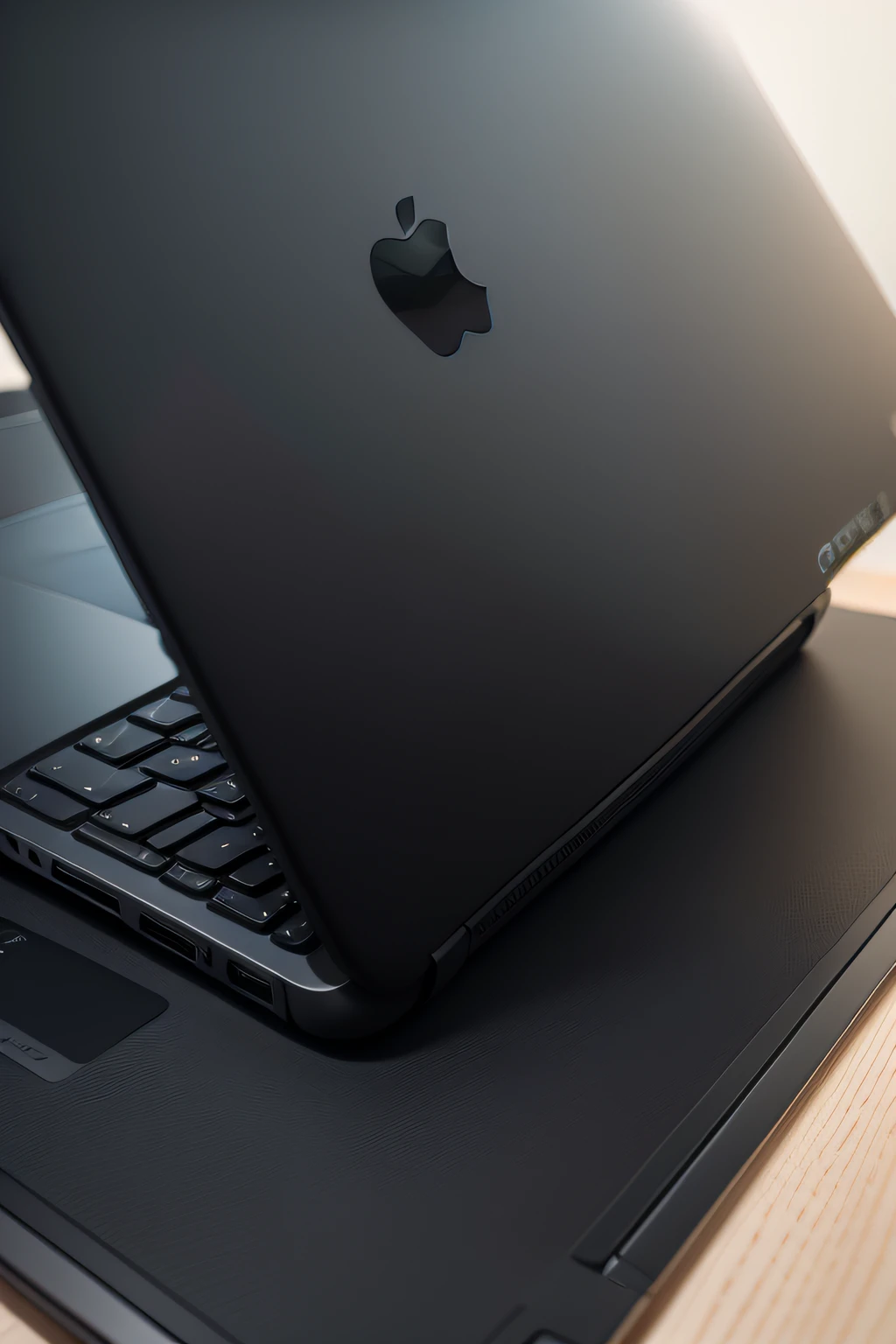 Apple laptop side HD image black complete