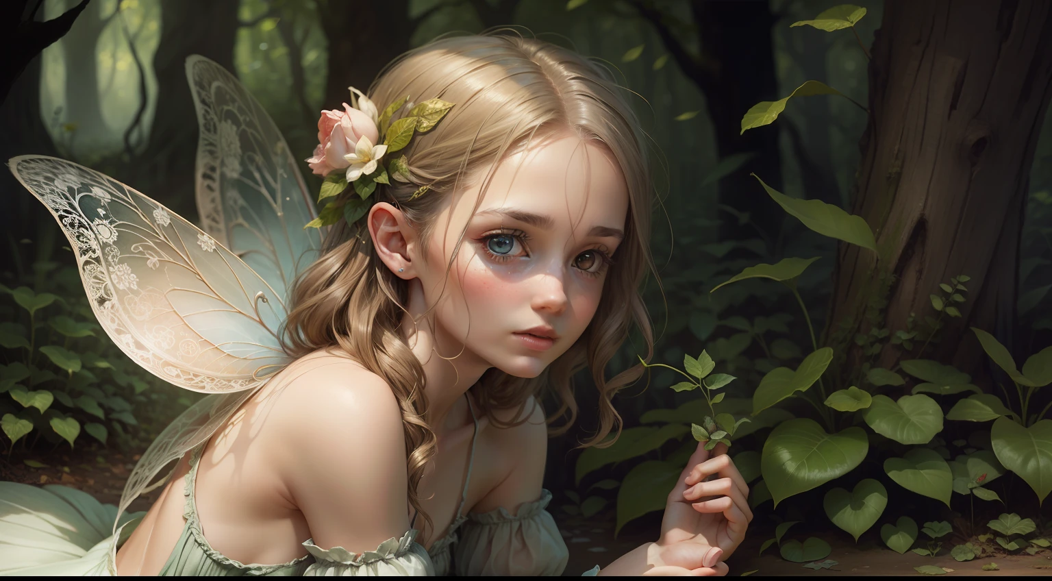 fairy, old texture, realistic