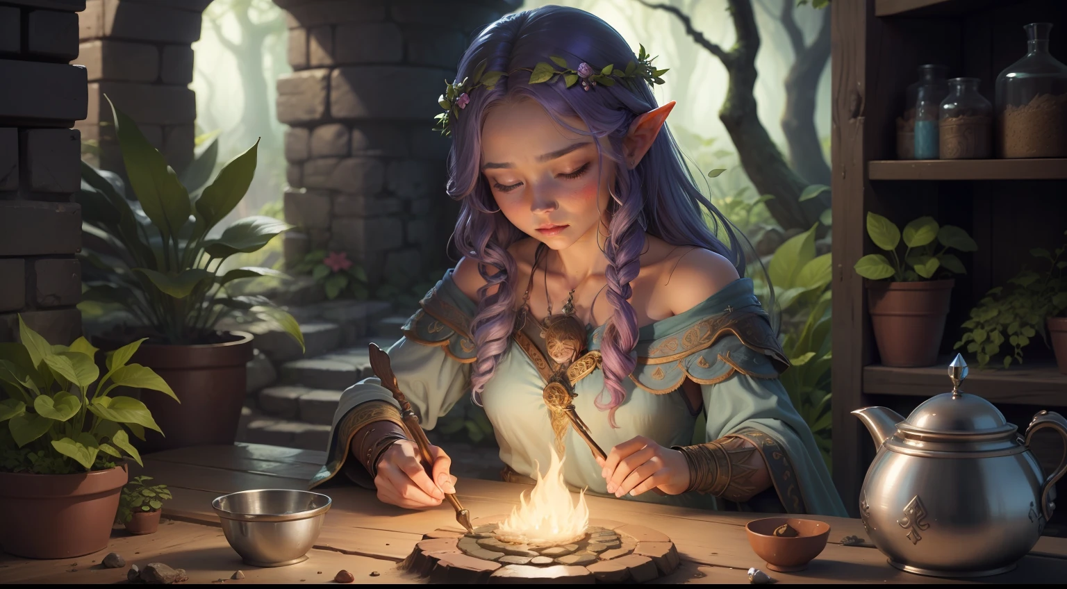 ancient mage, making fairys, fairy in pot, making, magic