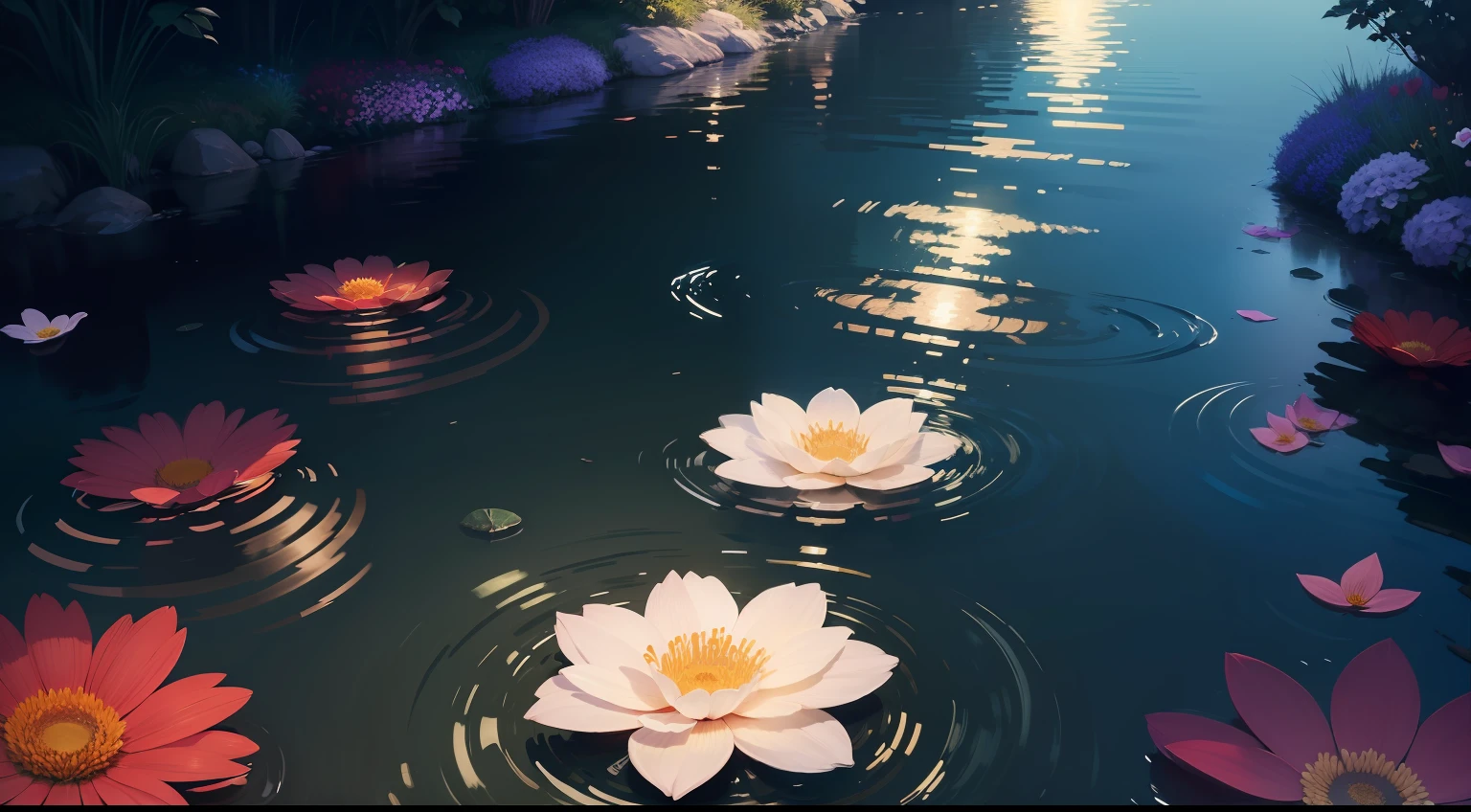 moonlight, the sun's warmth, the freshness of the flowers and the joy of the streams
