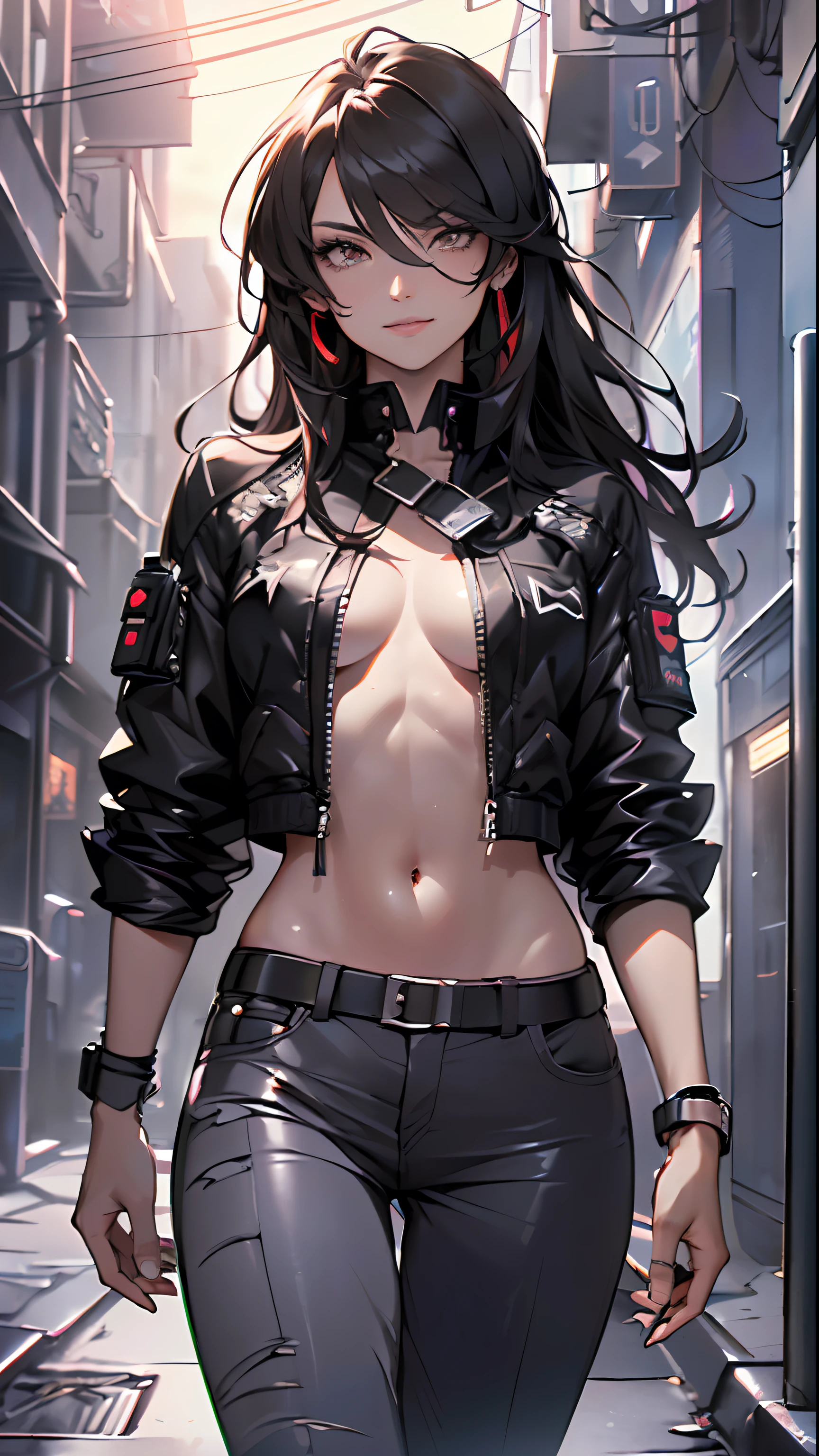 tracker man,(((1man))),((anime man with long hair walking down the street)),
(((1male,man,handsome man,male,male gender,male focus))),
((long black hair,detailed hair,highly detailed hair,black hair,dyed interior hair,colored inner hair,very short beard)),(((lustrous skin:1.5,tanned skin,bright skin: 1.5,skin tanned,shiny skin,very shiny skin,shiny body))),((detailed eyes,perfect eyes,rainbow glows ultra-detailed orange brown eyes:1.1,gradient eyes:1,finely detailed beautiful eyes:1,symmetrical eyes:1,big highlight on eyes:1.2)),man chest,handsome face,((muscular)),((hand consists of a short thumb and four fingers,a hand with only five fingers,(detailed face))),
alluring look,nsfw,
(((bare chest))),green pants,((bulge in pants)),((tracker outfit)),(wearing a tracker outfit:1.3,tracker clothes),(detailed outfit,detailed clothes),
(dynamic pose:1.0),solo focus,((evil smile,evil look)),centered,scale to fit dimensions,Rule of thirds,
outdoors,((night view)),(cyberpunk night street Background: 1.5,dark sky,alleyway,lonely alley,thick clouds,detailed background:1.25),
(best quality),(high resolution),(sharp focus),(ultra detailed),(extremely detailed),(extremely high quality artwork),8k_wallpaper,(extremely detailed CG 8k),(very fine 8K CG),((hyper super ultra detailed perfect piece)),flawless,(((masterpiece))),illustration,vibrant colors,(intricate),High contrast,Selective lighting,Double exposure,HDR (High Dynamic Range),Post-processing,Background blur,