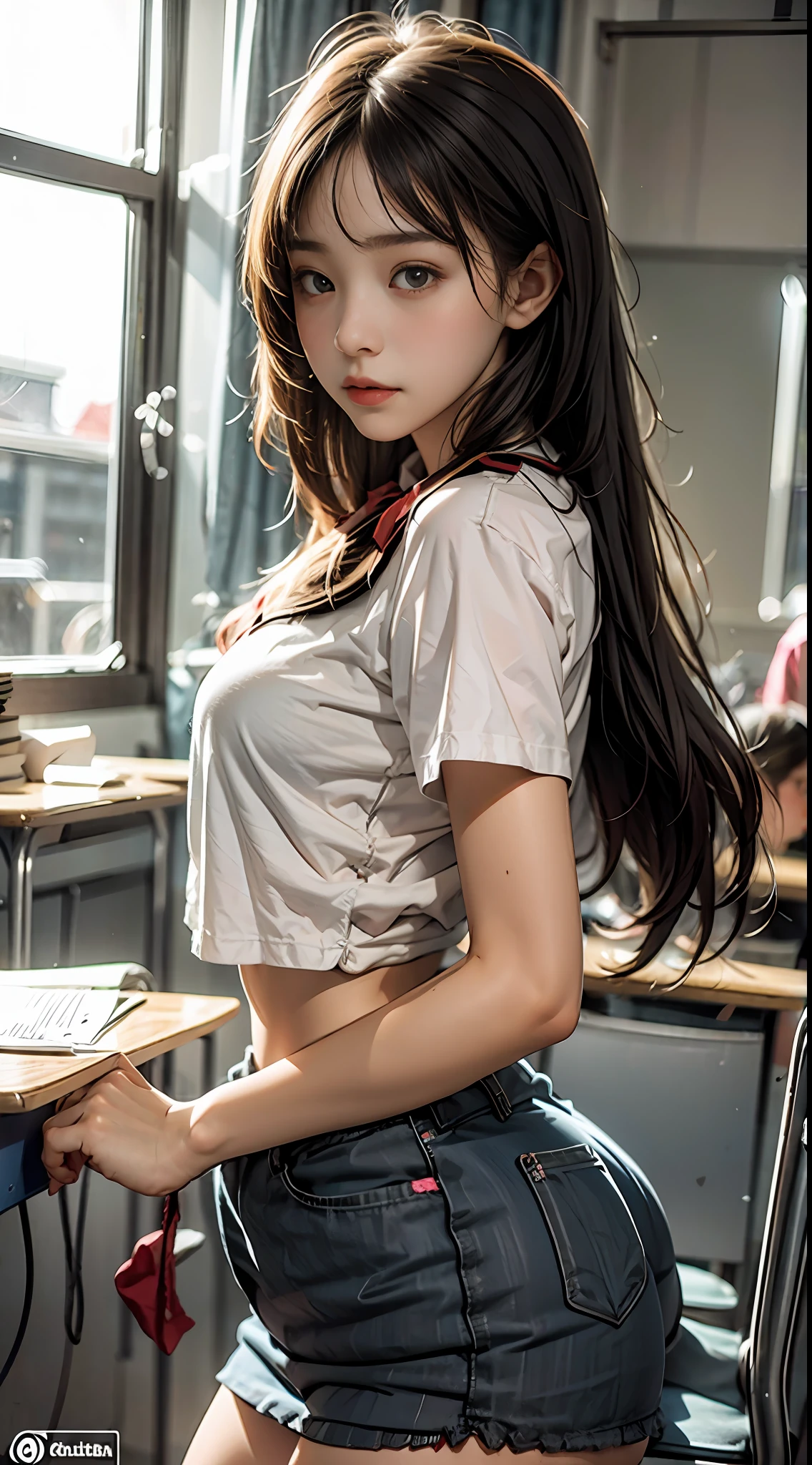 female high-school student