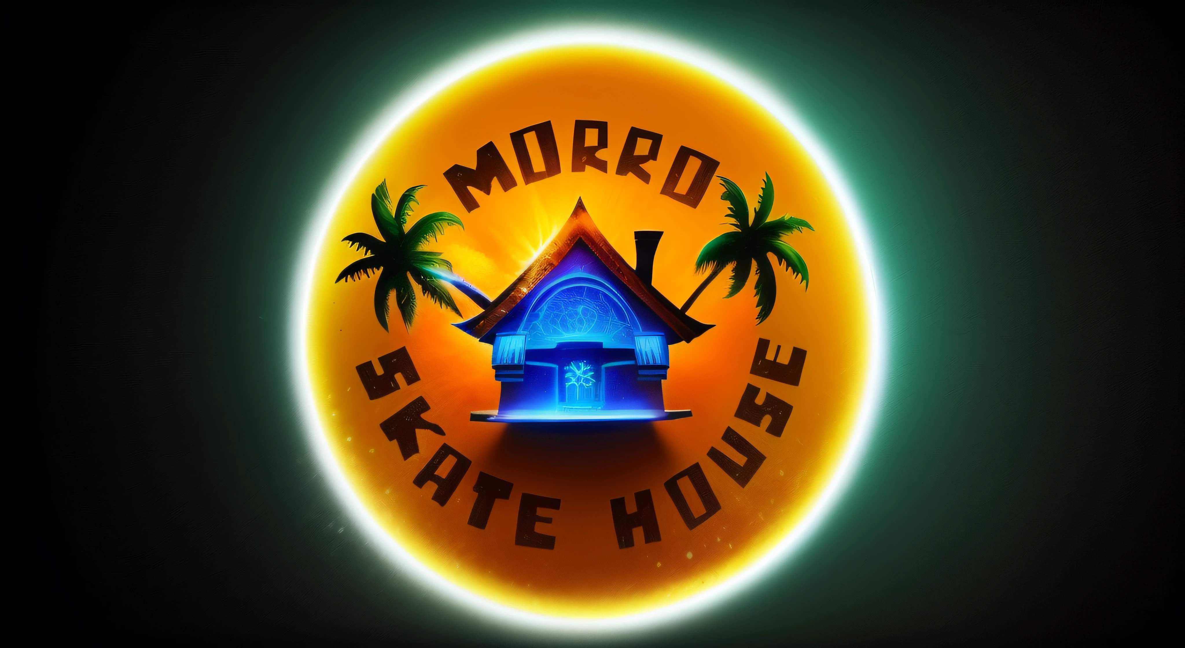 logo na parede da casa do mestre kame, em cima da ilha do mestre kame, kame house, dbz, Style Manga, estilo anime, kame island