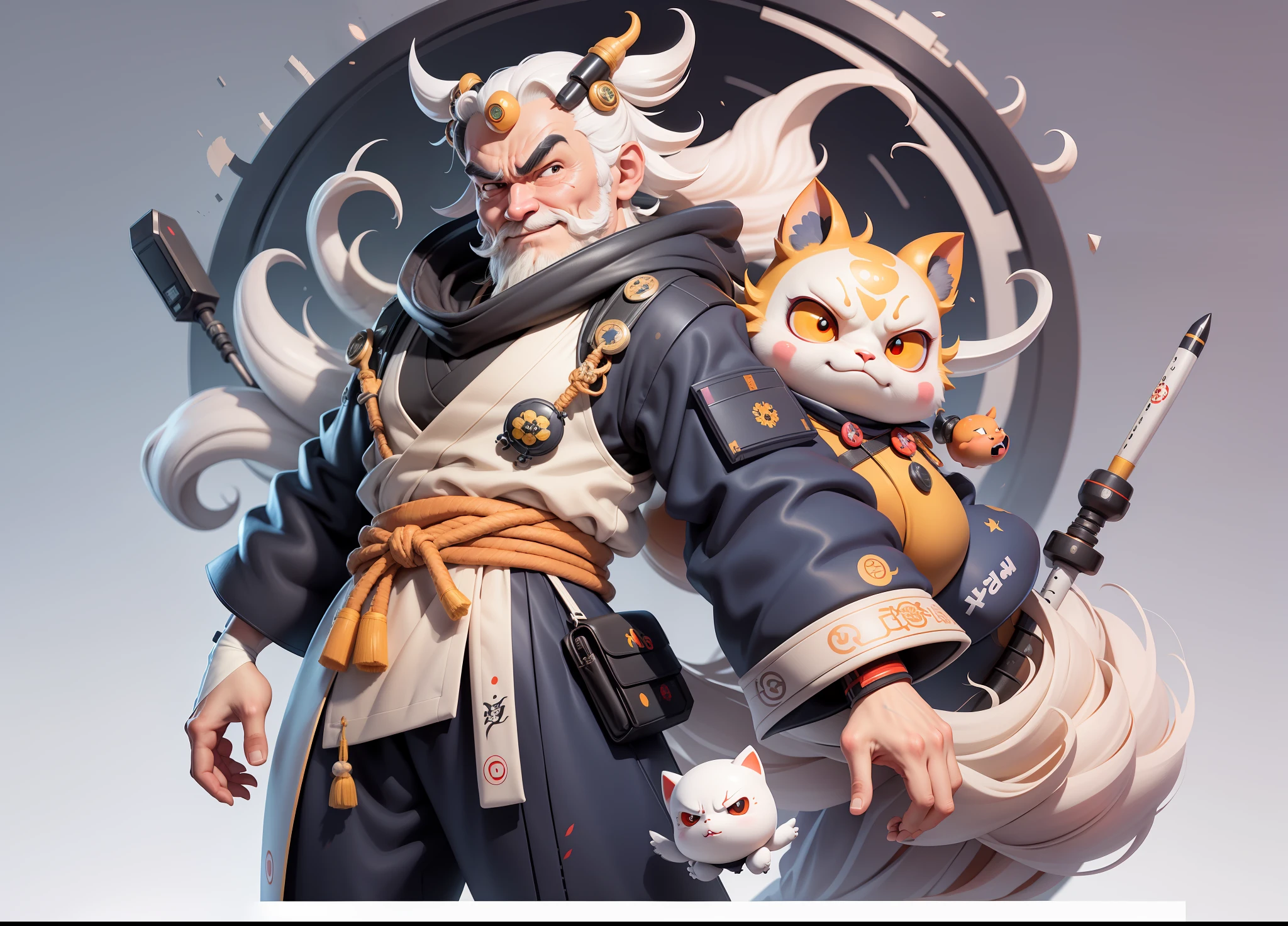 (Daisaku),(Need),(Super meticulous),(full bodyesbian:1.2),Japanese ukiyo-e girl，japanese geisha，Beautiful，Oriental dragon，Aeolian Thor，Raised sexy，爆乳，Oriental face，TV Anchor，Bust portrait illustration，Alone，In black suit，a blue tie，The face is slightly chubby，The face was clean，without a beard，Black super short hair，Black eyes，Smile confidently，3C computer sub-products，iPad， iphone，Digital painting，3D character design by Mark Clairen and Pixar and Hayao Miyazaki and Akira Toriyama，The illustration is a high-definition illustration in 4K resolution，With very detailed facial features and cartoon-style visuals。