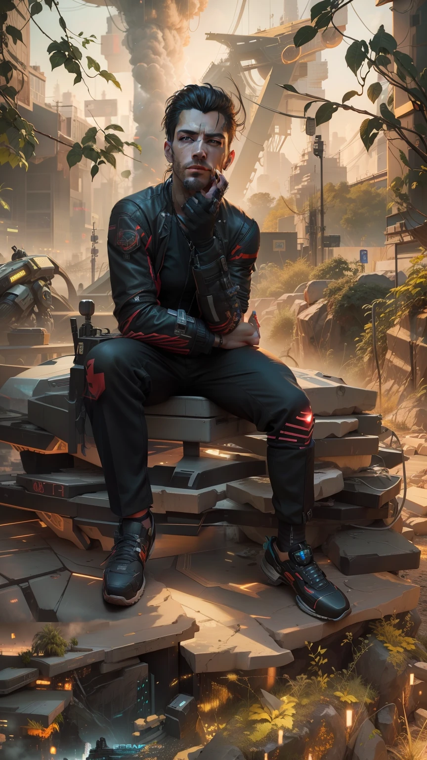 Background change cyberpunk handsome realistic face ,8k revolution, realistic