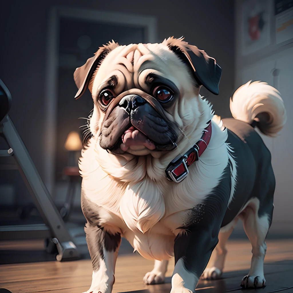 pug style vector art, futuristic, unreal 3d style image, t-shirt print style image, 2d image, no background, centered image, matrix style: 9:16 --auto --s2