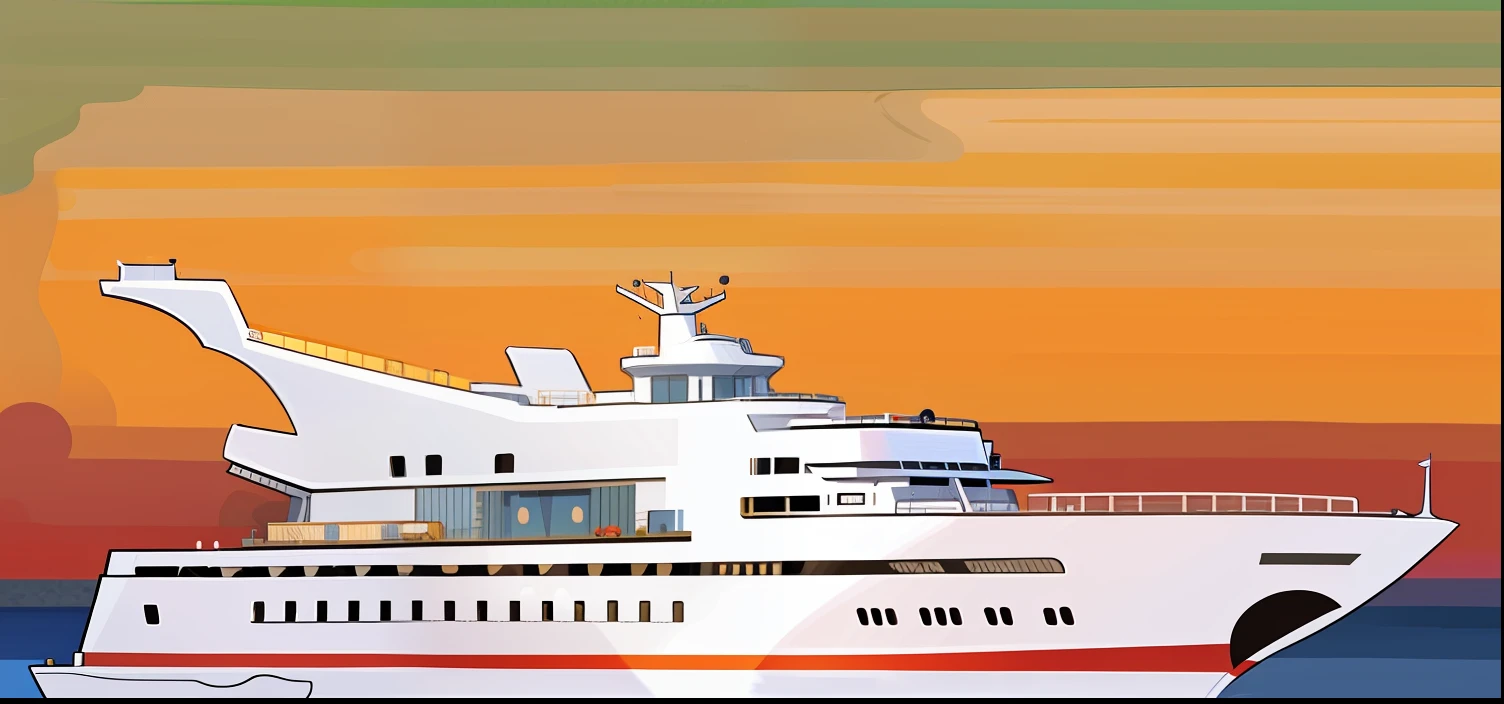 das boot,Luxury cruise ships,deck,Cartoony