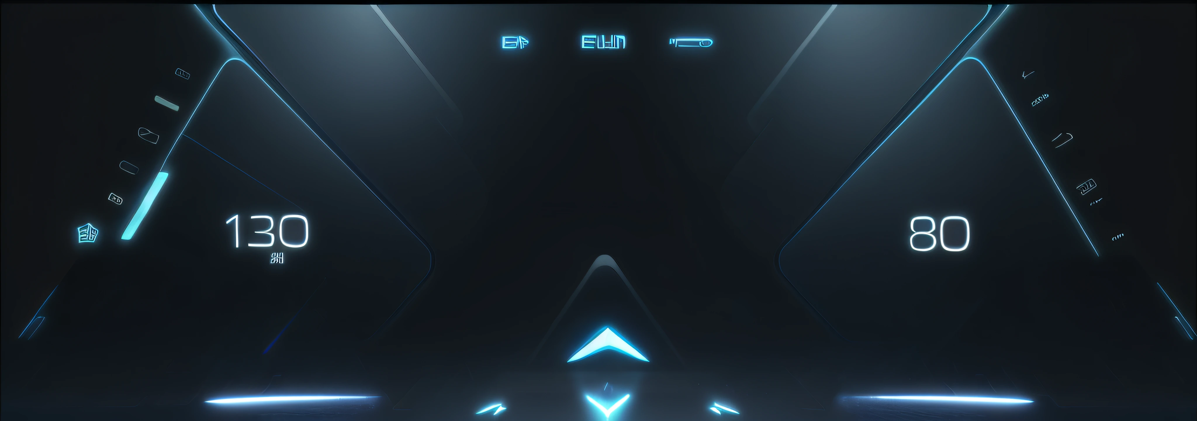 Turn off the clock with dark background and blue light, ecosystem, cool dynamic lighting, eco, environment concept, game hud, Cool background, abstract environment, Aerogel iOS UI concept, black oled background, loading screen, decor, tron legacy setting, video still, LED display, Minimalist environment, LED display, 2030, etc