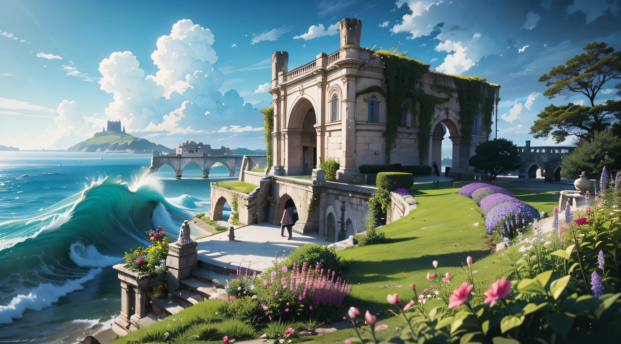 Beside a pumice isle in Baiae's bay, And saw in sleep old palaces and towers Quivering within the wave's intenser day, All overgrown with azure moss and flowers, Ode to the West Wind, BY PERCY BYSSHE SHELLEY