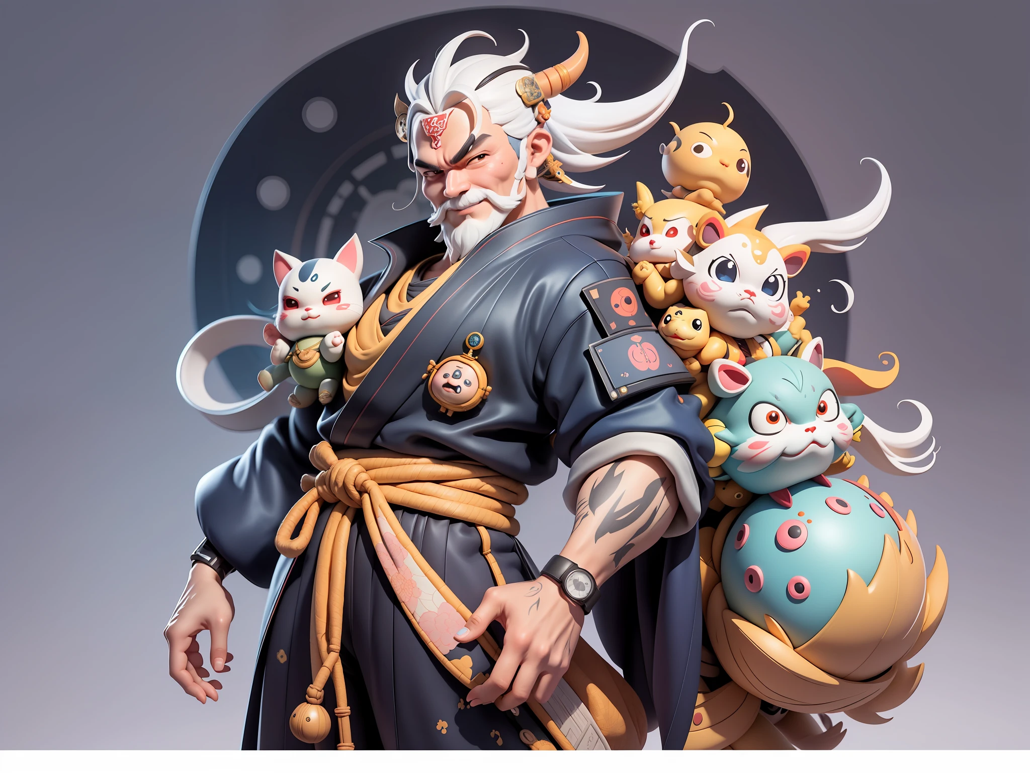 (Daisaku),(Need),(Super meticulous),(full bodyesbian:1.2),Japanese ukiyo-e girl,japanese geisha,Beautiful,Oriental dragon,Aeolian Thor,Raised sexy,爆乳,Oriental face,TV Anchor,Bust portrait illustration,Alone,In black suit,a blue tie,The face is slightly chubby,The face was clean,without a beard,Black super short hair,Black eyes,Smile confidently,3C computer sub-products,iPad, iphone,Digital painting,3D character design by Mark Clairen and Pixar and Hayao Miyazaki and Akira Toriyama,The illustration is a high-definition illustration in 4K resolution,With very detailed facial features and cartoon-style visuals。