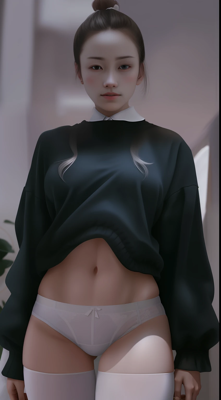 White underwear Small breasts