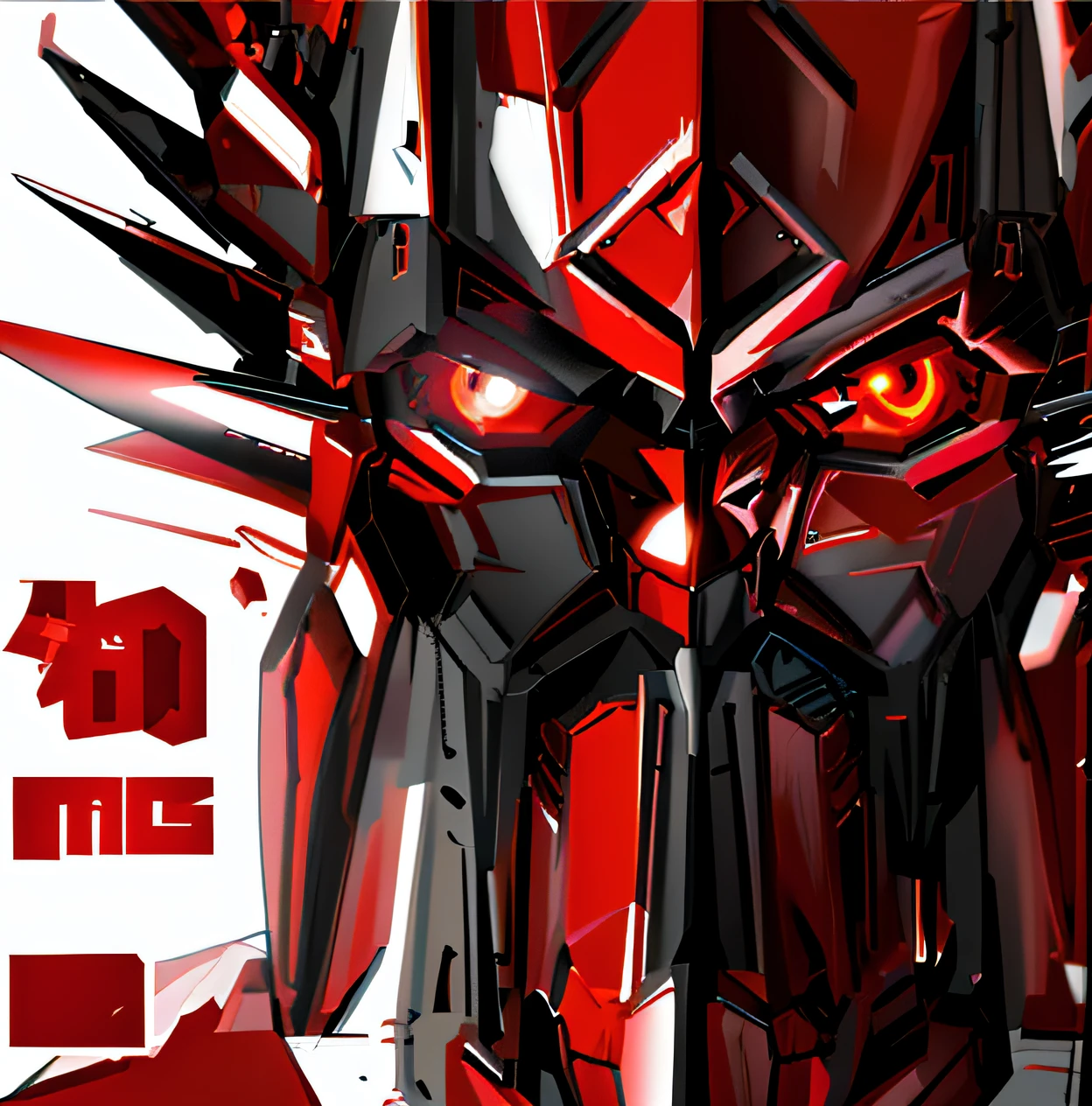 Theme black,red color eyes,Glowing eyes,gundam style, mecha art, red gundam head, Extreme Gundam, Gundam Robot, Mobile Suit Gundam, Transformers!!!!!!!!!!!!!, Mobile Suit, anime robots, cool mecha style