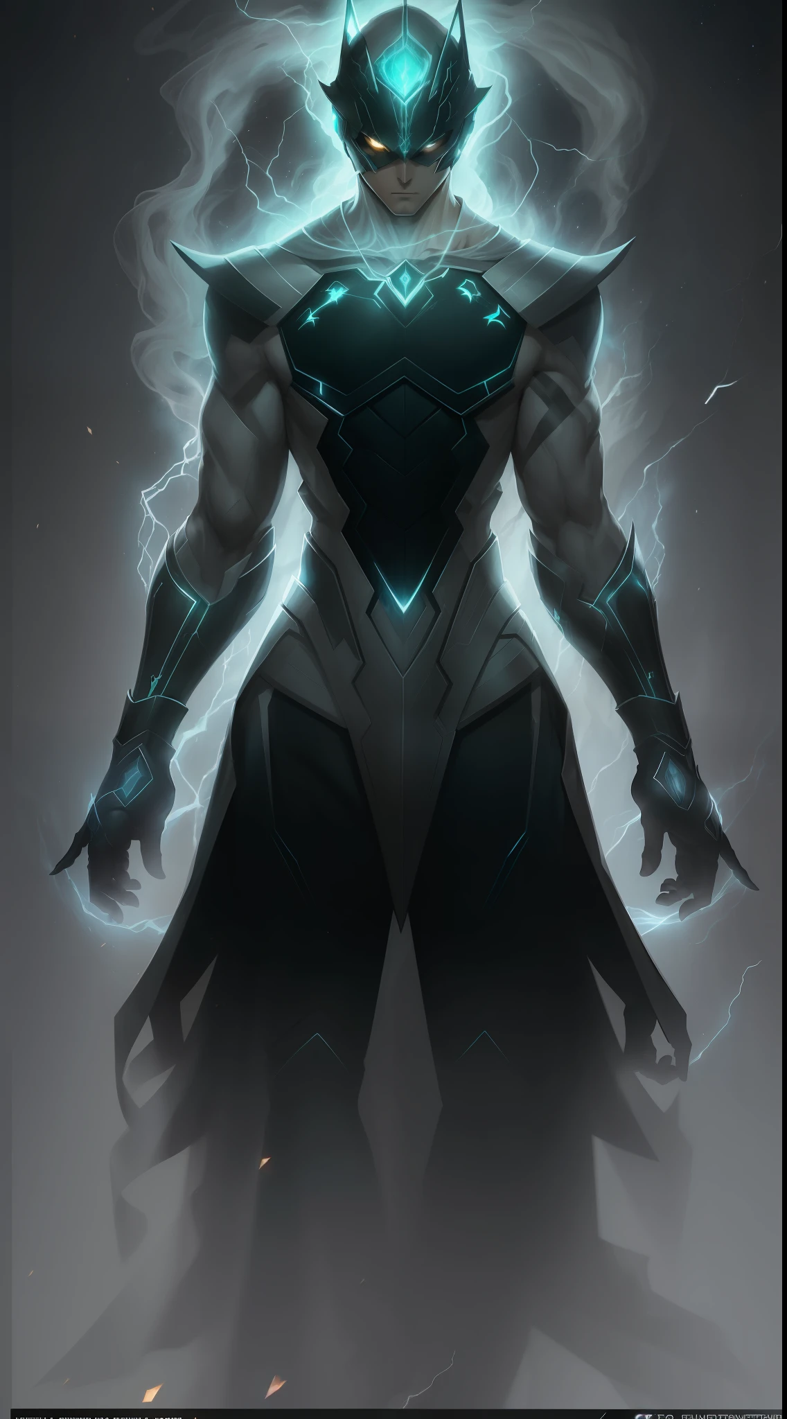 (Ultra resolution 8K), (impresionante obra maestra), Stunning superhero illustration "Shadow ether": With an enigmatic presence, Shadow Ether possesses a pale, translucent skin that appears to be made of dark smoke. atletic body,Her hair flows in gloomy strands and her eyes shine with an ethereal glow....... Viste un traje ajustado en tonos oscuros que se funden con las sombras, cuerpo musculoso con detalles sutiles que recuerdan a constelaciones. Su capa ondulante parece estar hecha de oscuridad misma, y puede estirarse para ocultarlo o envolverlo en sombras protectoras. Has the ability to merge with shadows and move through them, Volverse virtualmente invisible. Your hands can project bursts of dark energy, And his suit is designed to channel and amplify his connection to the shadow realm........ (Hetera lighting), Spectral illumination), (dark ilumination)
