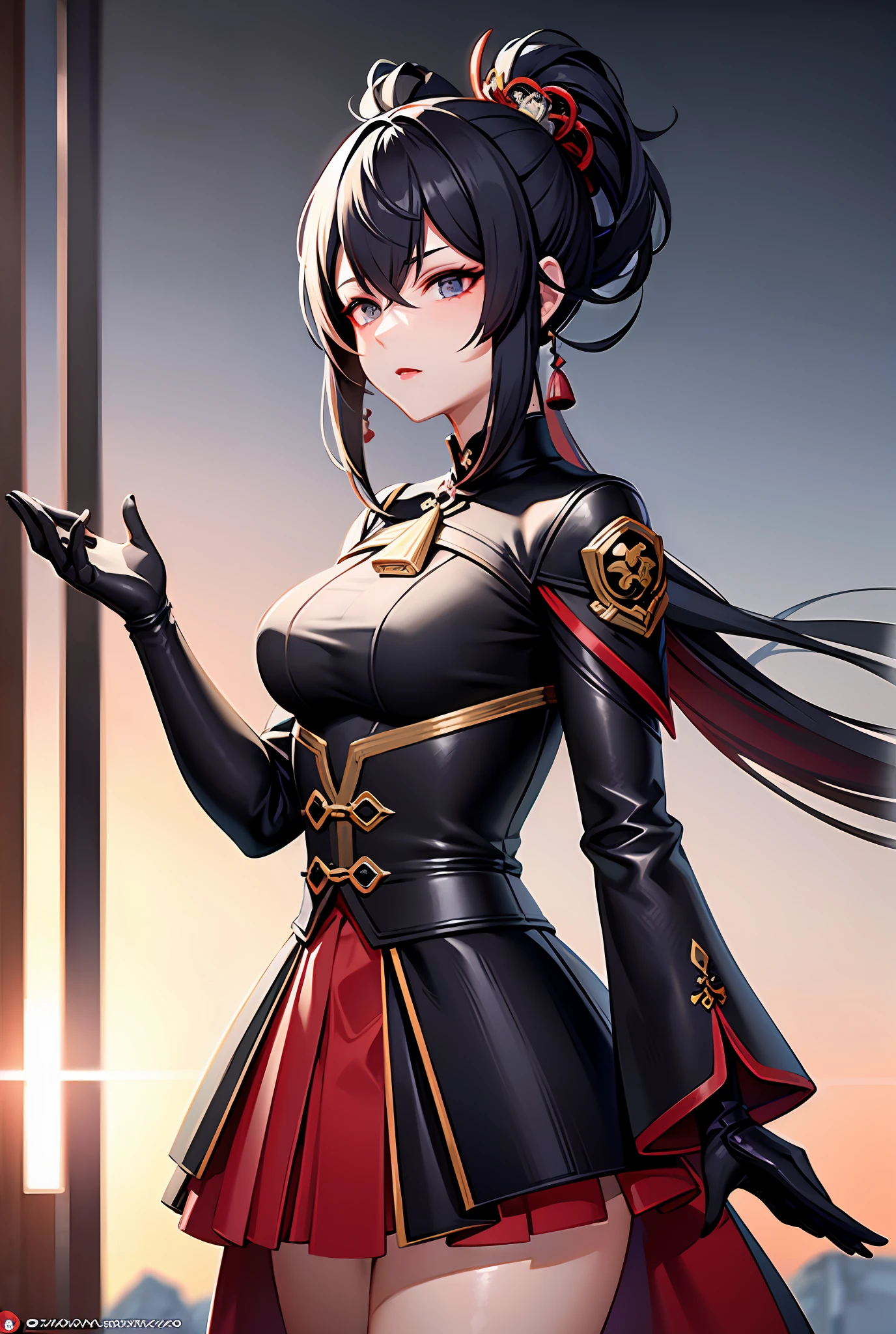 A Genshin Impact character with a stunning design, incredible details, expresiones realistas y un ambiente misterioso. High-resolution, exceptional quality wallpapers,