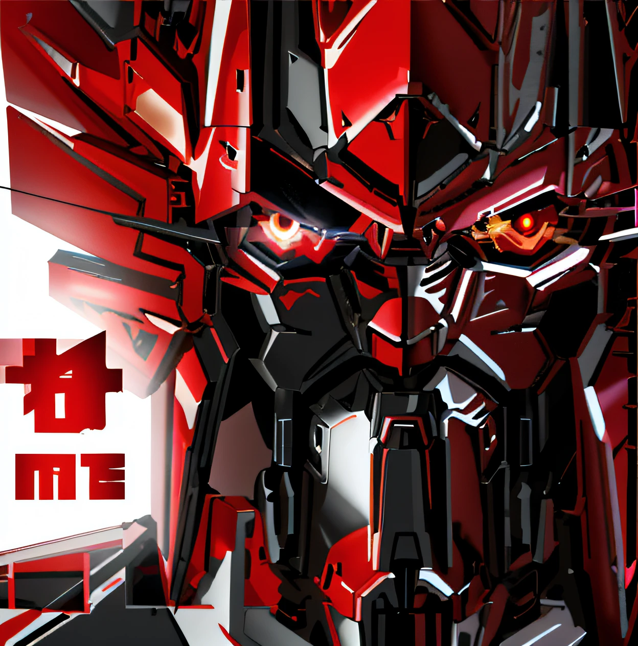 Black armor,red color eyes,Glowing eyes,Ferrous,Metal style,gundam style, mecha art, red gundam head, Extreme Gundam, Gundam Robot, Mobile Suit Gundam, Transformers!!!!!!!!!!!!!, Mobile Suit, anime robots, cool mecha style