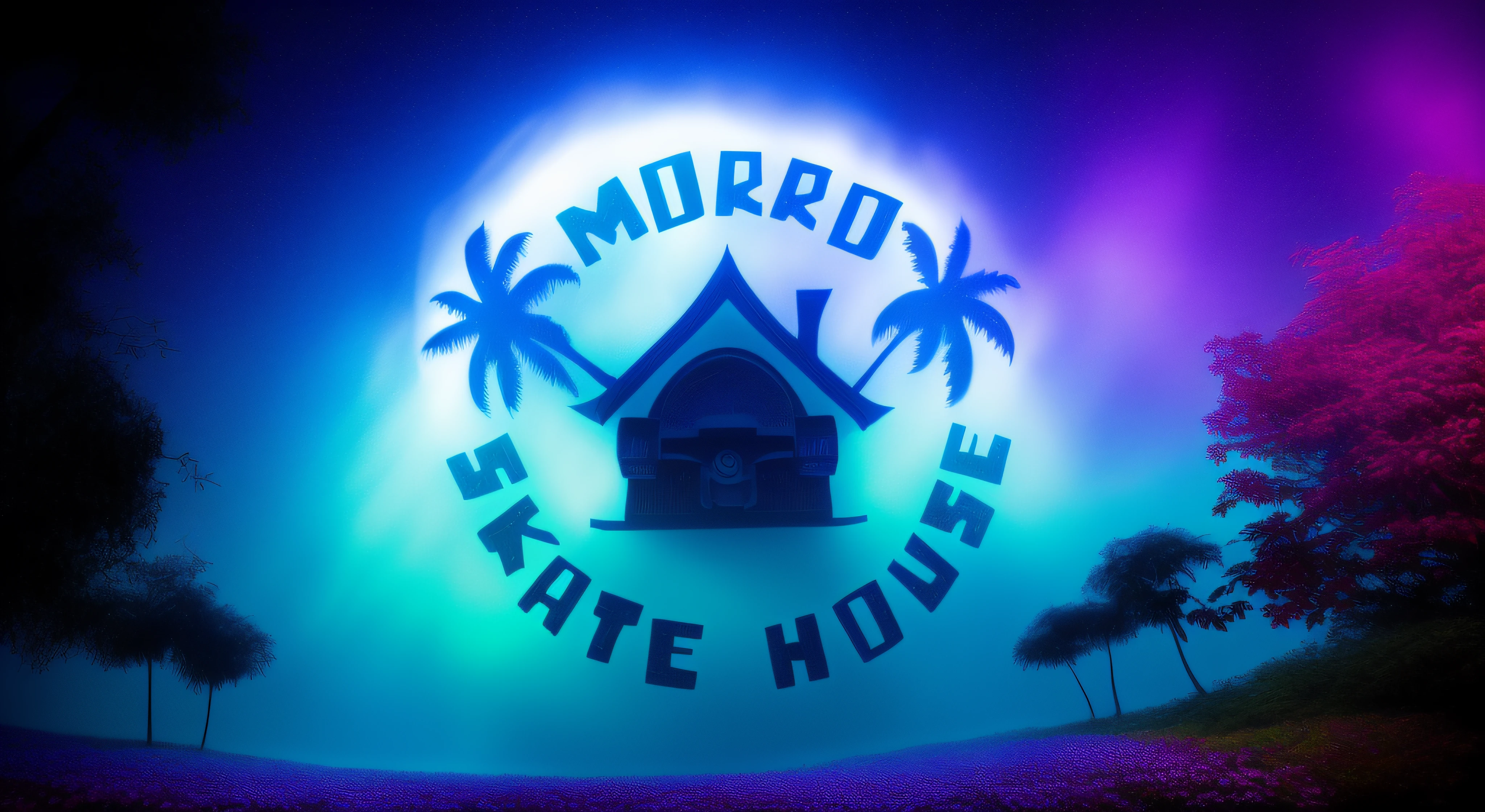 logo numa placa de madeira, em uma floresta densa, floresta tropical, several different plants, coqueiros, cogumelos, flores, musgo, troncos, Vines, folhagem, highes definition, realista, ultra hd, 4K, cogumelos, neblina, fotorealista, PHOTOREALISTIC, colorido, luminoso, fog